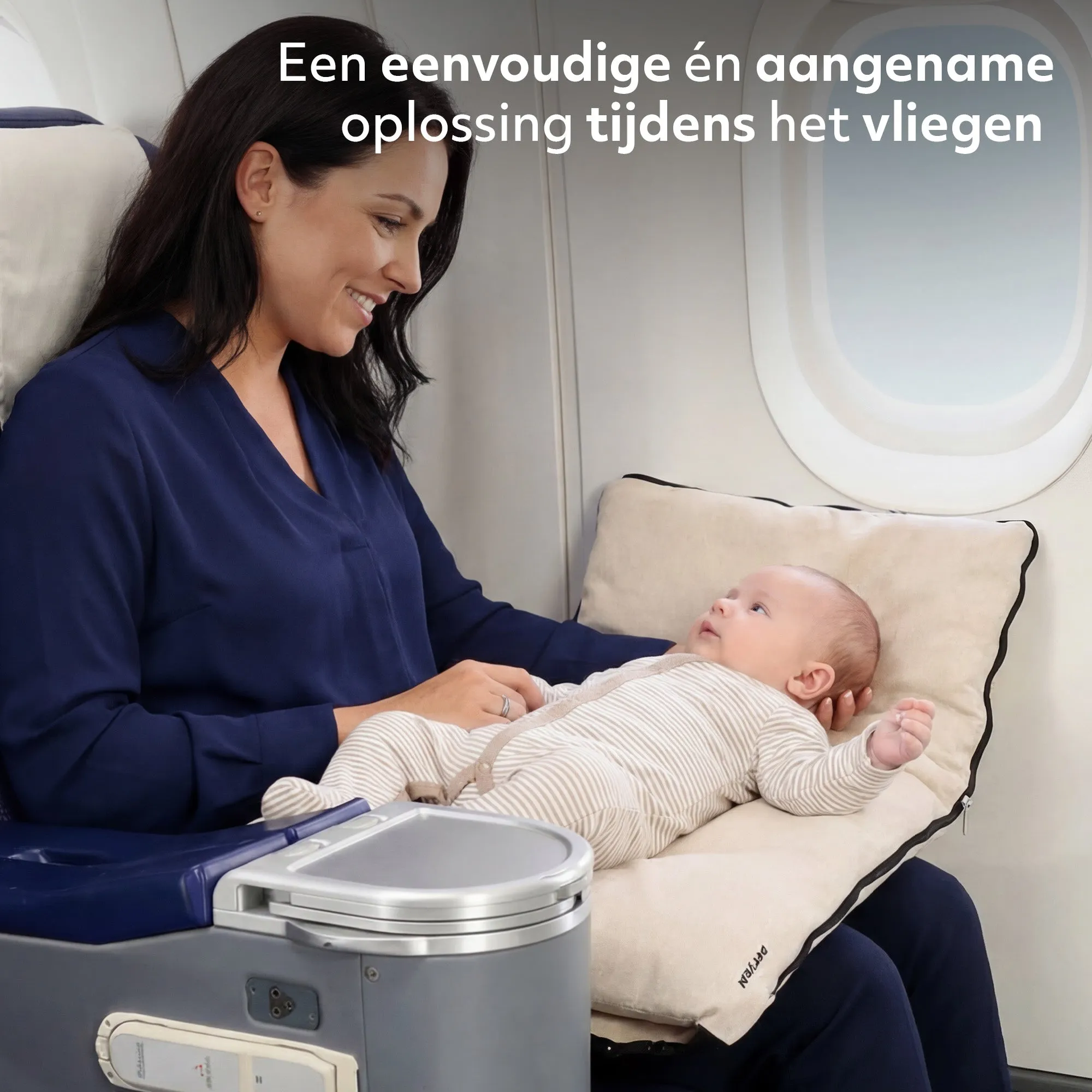 Łóżeczko turystyczne AirTraveller - kremowe - Image 4
