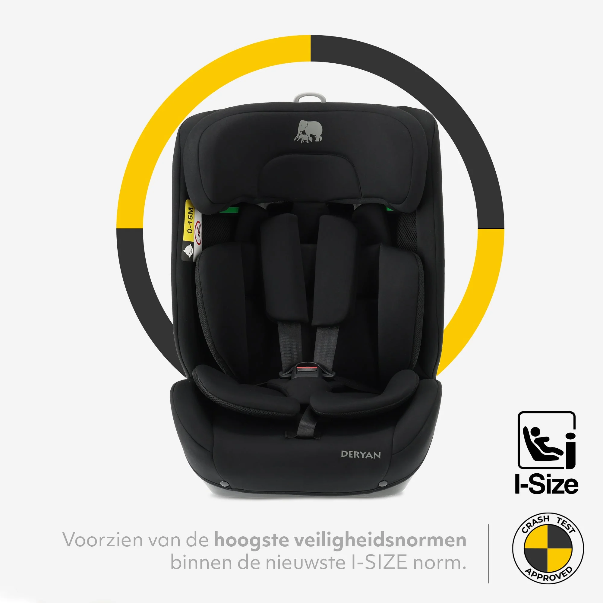 Fotelik samochodowy Carter Luxe i-Size/isofix 76-150 cm - 9-36 kg - Głębokie siedzisko - Regulowany zagłówek - Systemy bezpieczeństwa - Łatwy do czyszczenia - Grupa 1/2/3 - Image 3
