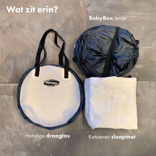 BabyBox – namiot dla niemowląt, łóżeczko turystyczne + bawełniana kołderka – kolor kości słoniowej - Image 12
