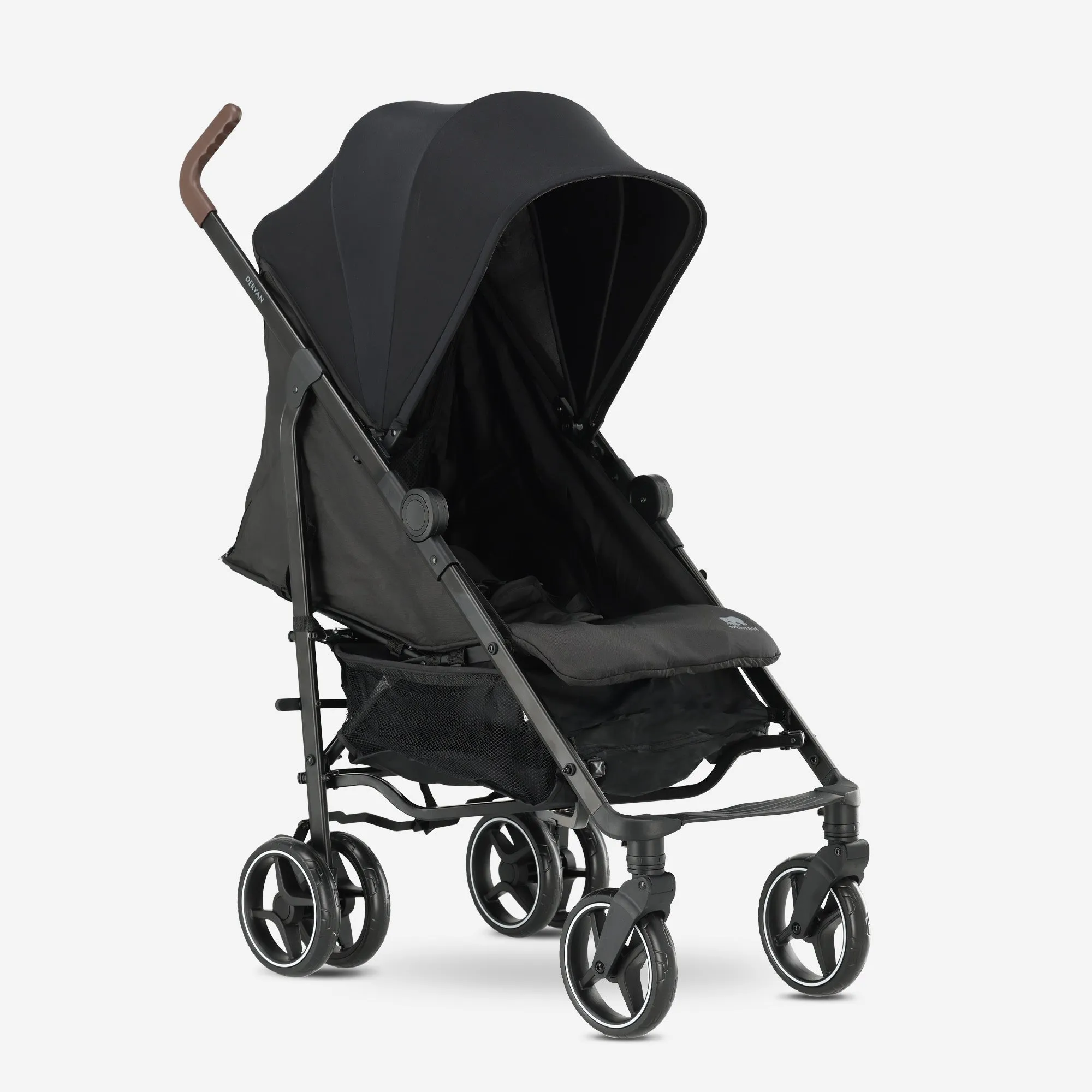 Wózek spacerowy Bobbie Paraplu – W zestawie moskitiera – W zestawie torba transportowa – Przeznaczony dla dzieci o wadze do 22 kg – Czarny - Image 6