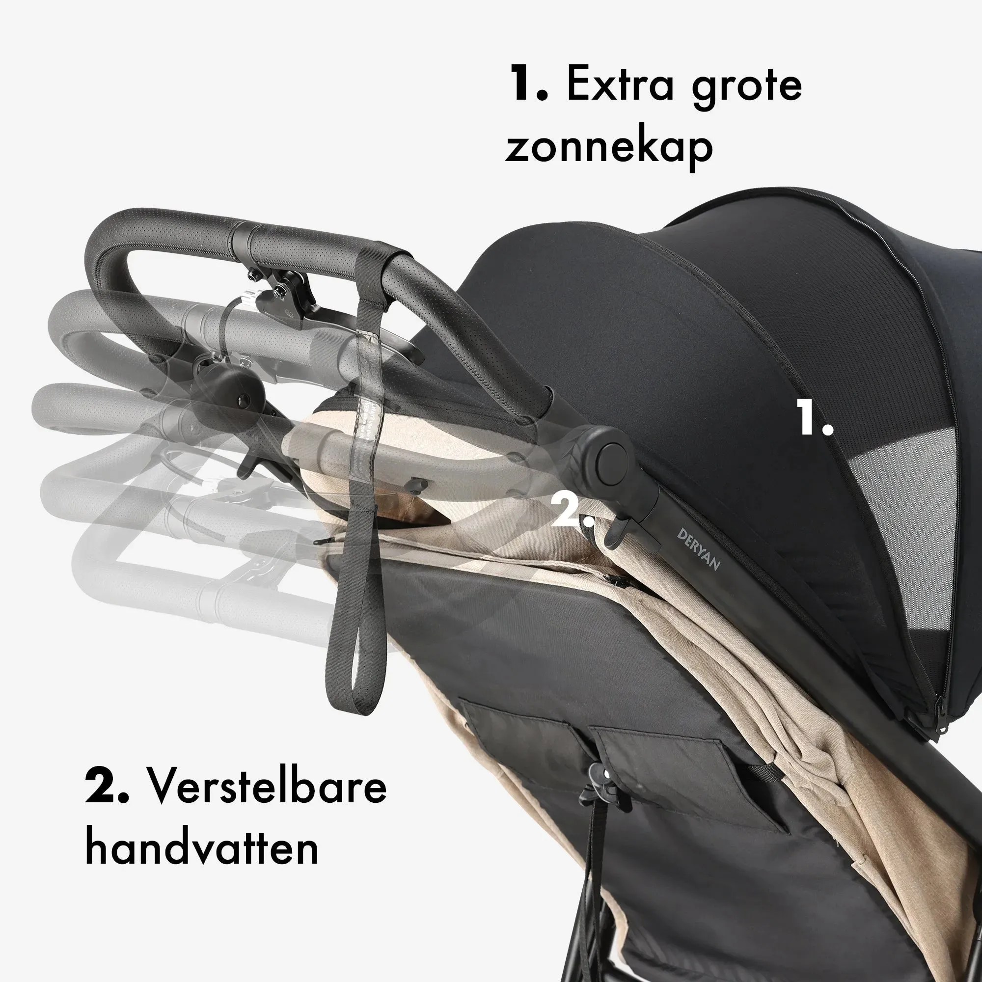 Bolt Hard Running Pram Creme - Image 9