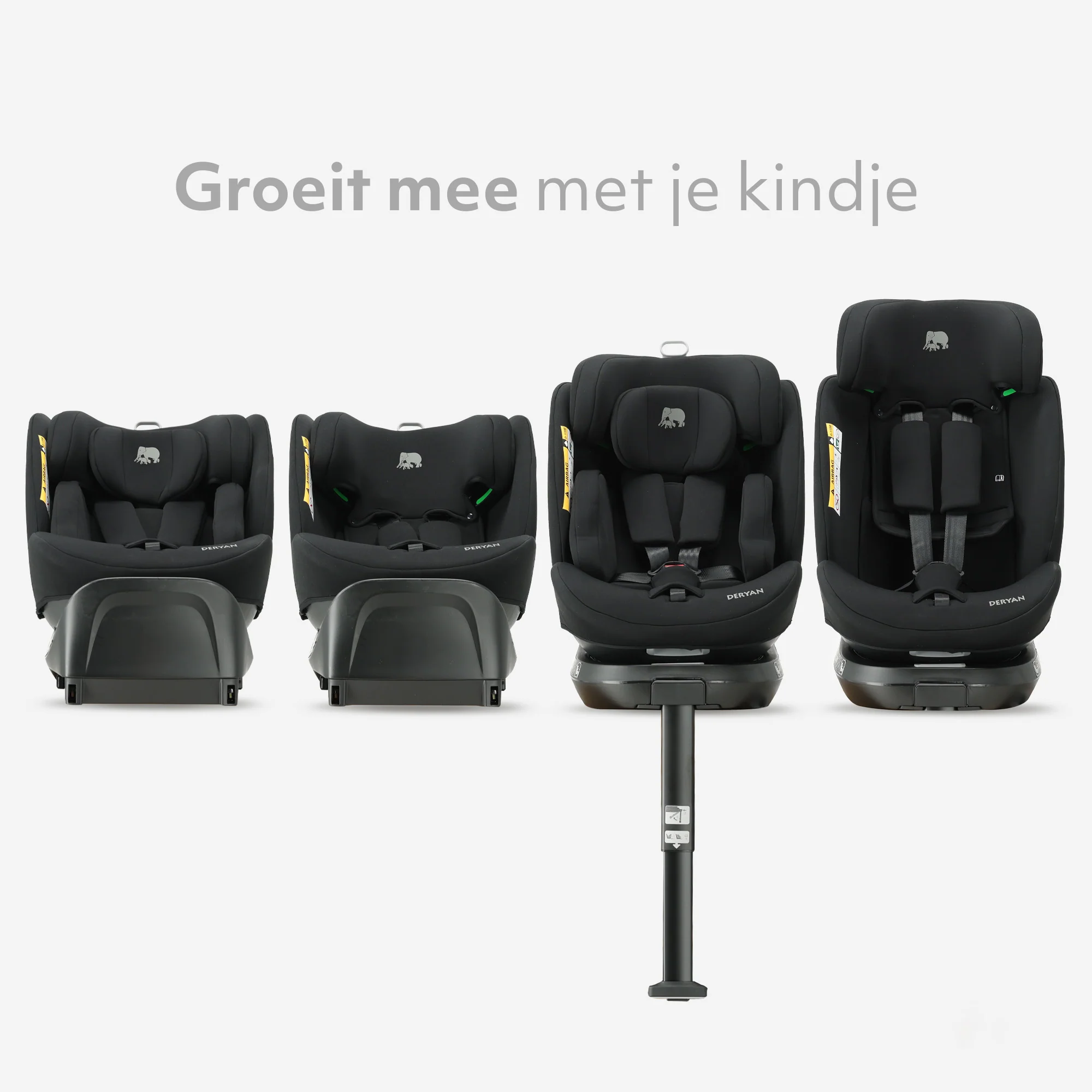 Fotelik samochodowy Carly Luxe i-Size – 0–36 kg – Isofix + nóżka stabilizująca – obrót o 360° – czarny - Image 4