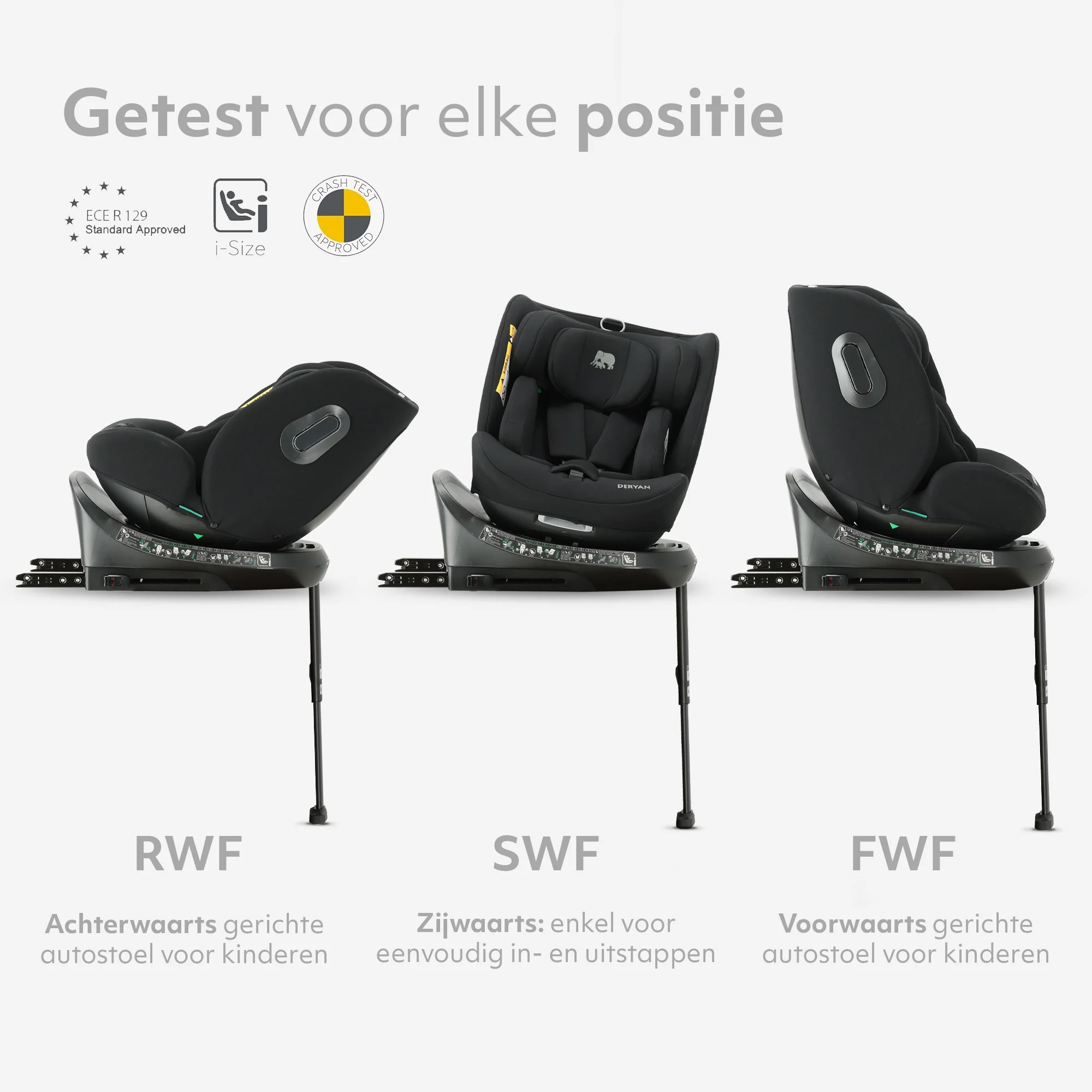 Fotelik samochodowy Carly Luxe i-Size – 0–36 kg – Isofix + nóżka stabilizująca – obrót o 360° – czarny - Image 5