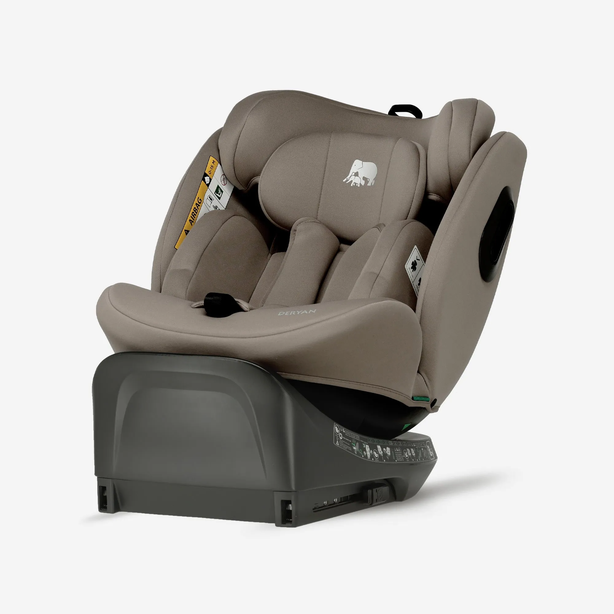 Fotelik samochodowy Carly Luxe i-Size – 0–36 kg – Isofix + nóżka stabilizująca – obrót o 360° – kolor Truffle Sand - Image 10