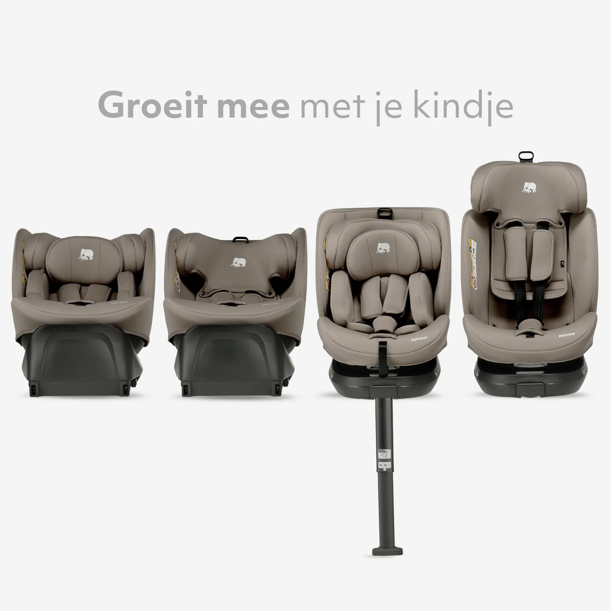 Fotelik samochodowy Carly Luxe i-Size – 0–36 kg – Isofix + nóżka stabilizująca – obrót o 360° – kolor Truffle Sand - Image 5