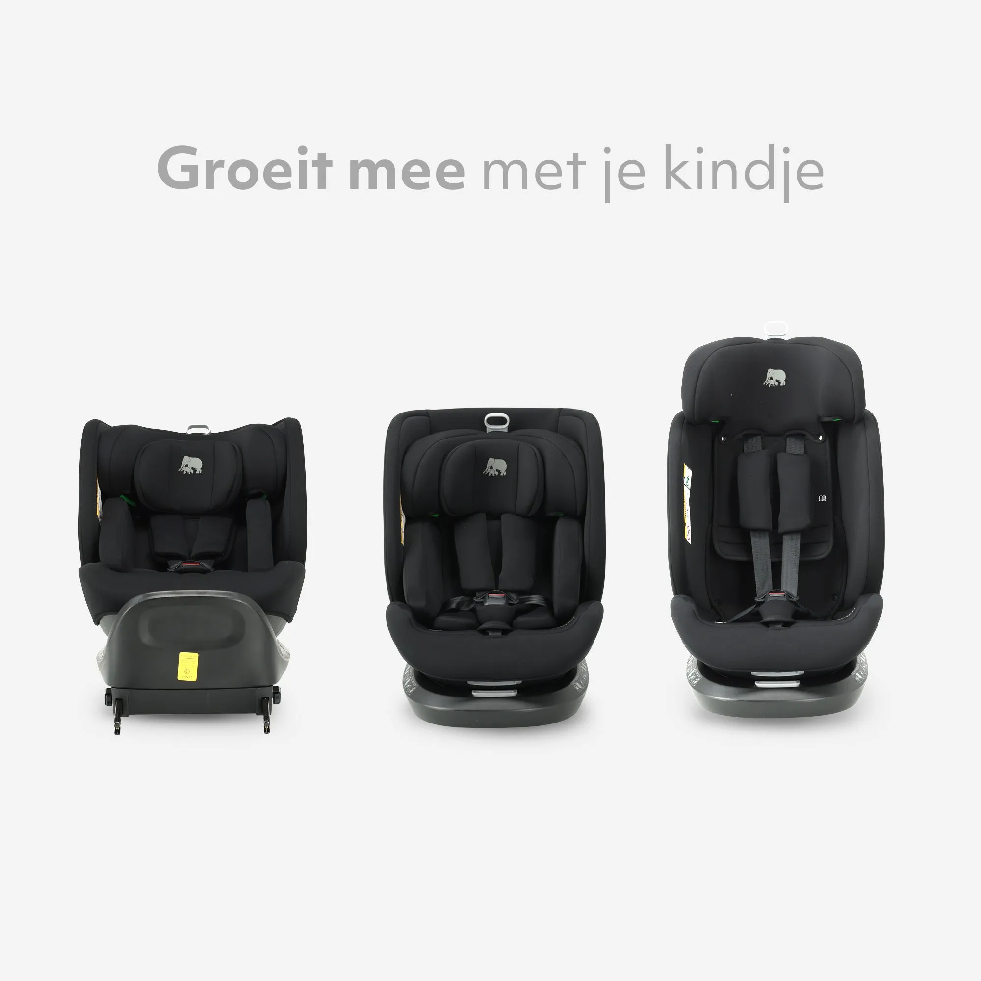 Fotelik samochodowy Cassie Luxe I-size – Grupa 0-1-2-3 – Isofix – Obrotowy o 360° – Czarny - Image 4