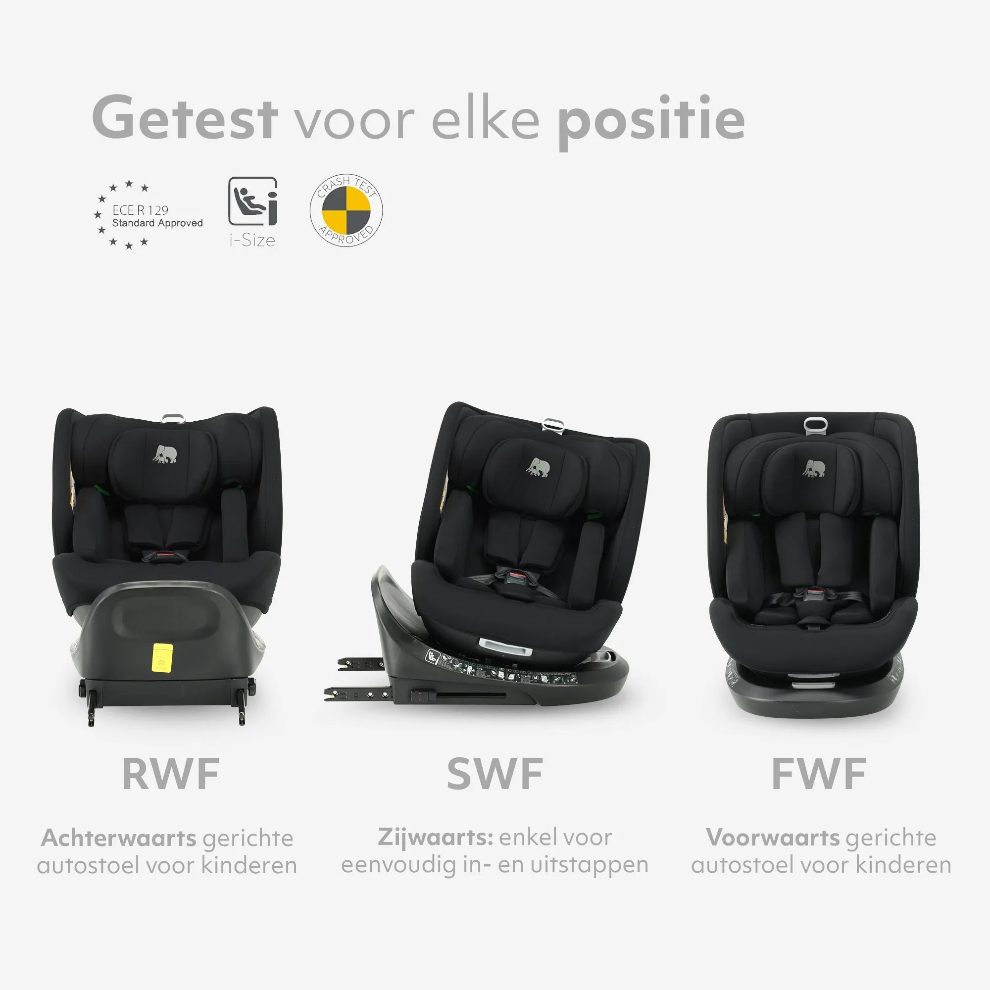 Fotelik samochodowy Cassie Luxe I-size – Grupa 0-1-2-3 – Isofix – Obrotowy o 360° – Czarny - Image 5