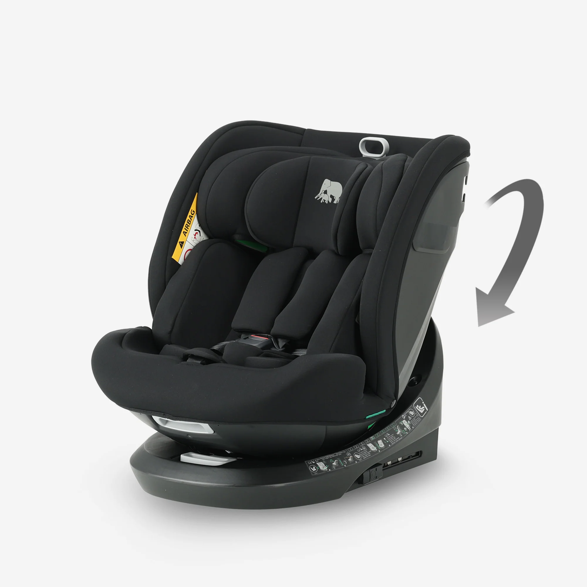 Fotelik samochodowy Cassie Luxe I-size – Grupa 0-1-2-3 – Isofix – Obrotowy o 360° – Czarny - Image 9