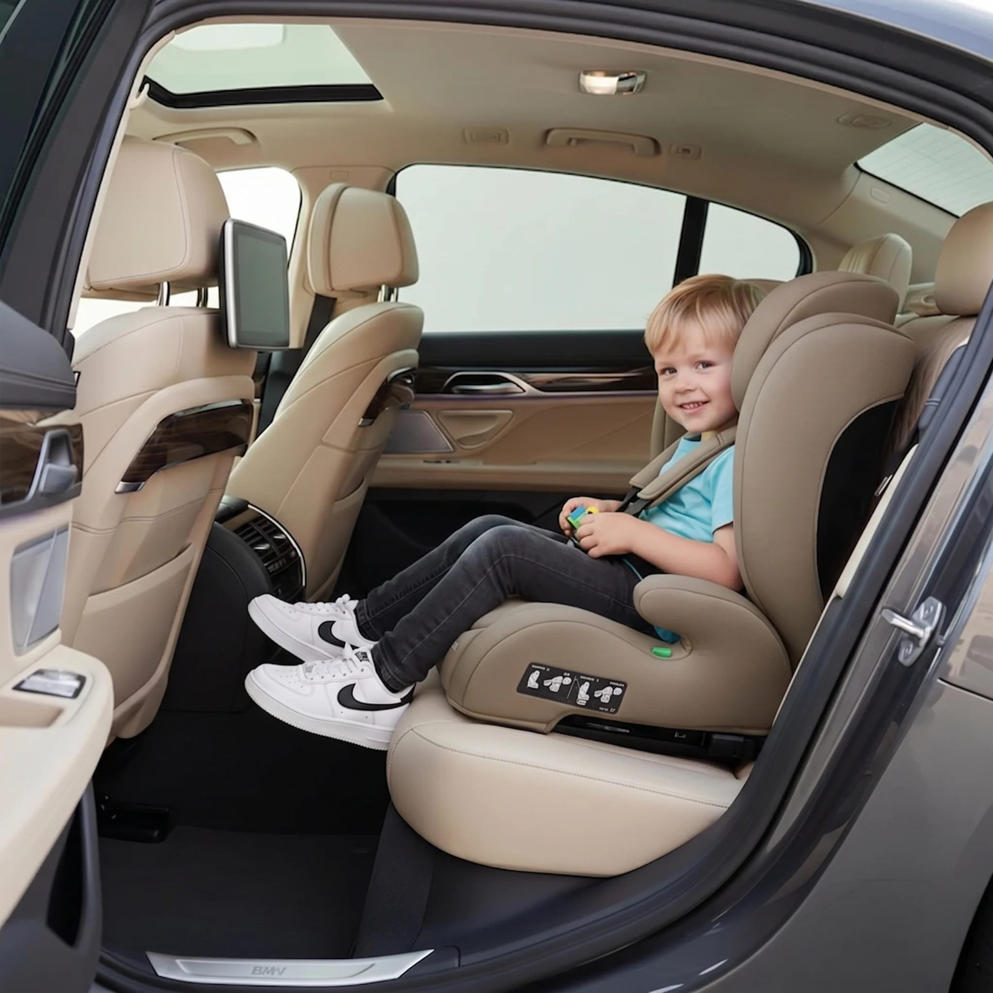 Fotelik samochodowy Charlie Luxe i-Size/Isofix Od 3,5 roku do ok. 12 lat – 100–150 cm – Truffle Sand - Image 2