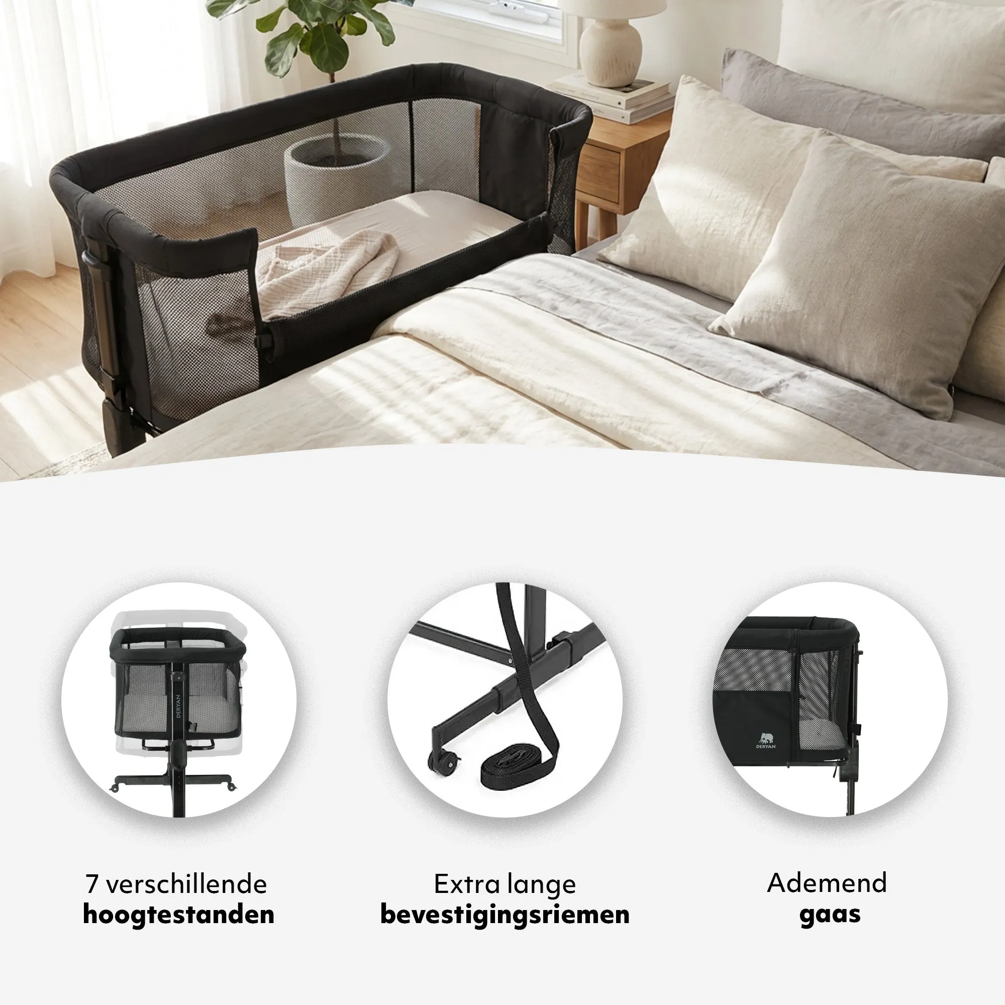 Łóżeczko dostawcze Snoozy - czarne - Image 4