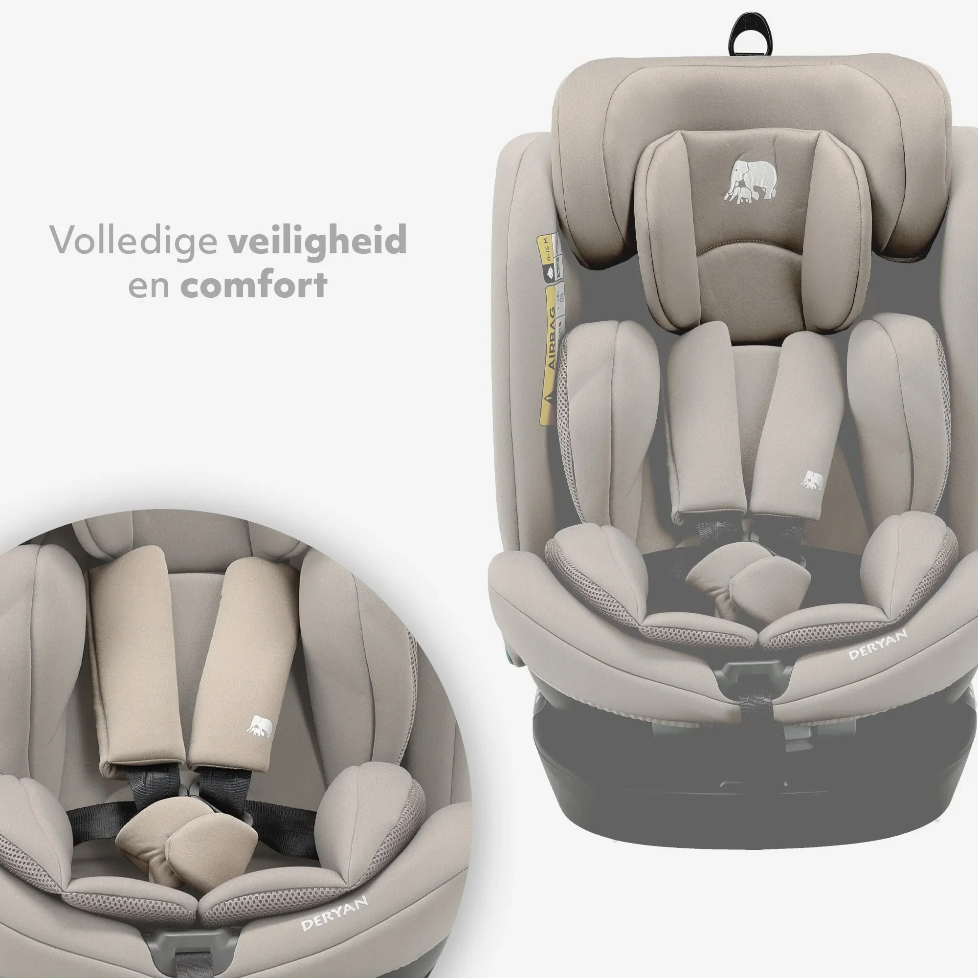 Fotelik samochodowy Colin Luxe i-Size/i-SIX 360° 40–150 cm – 0–36 kg – Truffle Sand - Image 6