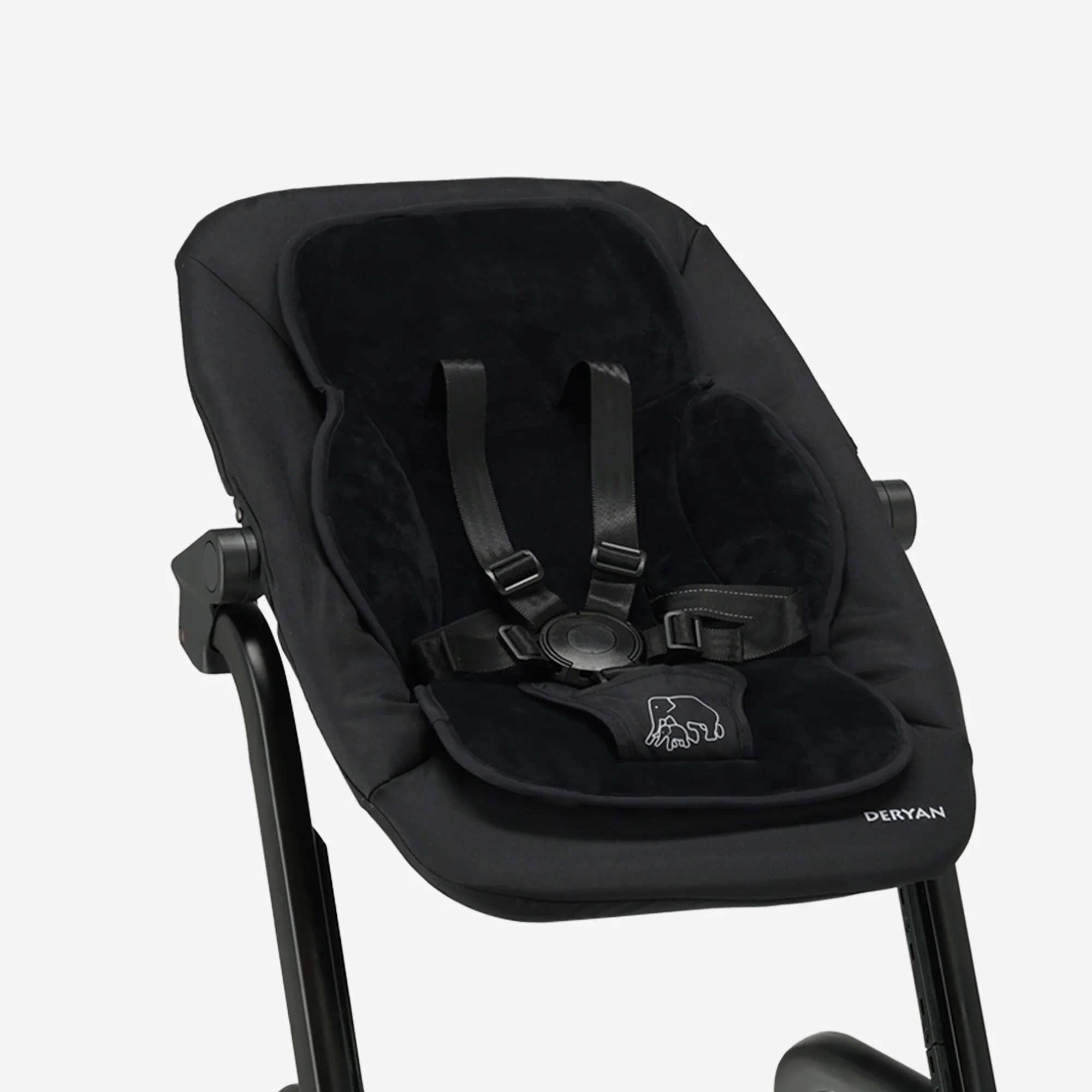 Curve Highchair Set Complete - zawiera leżaczek i poduszkę - czarny - Image 4