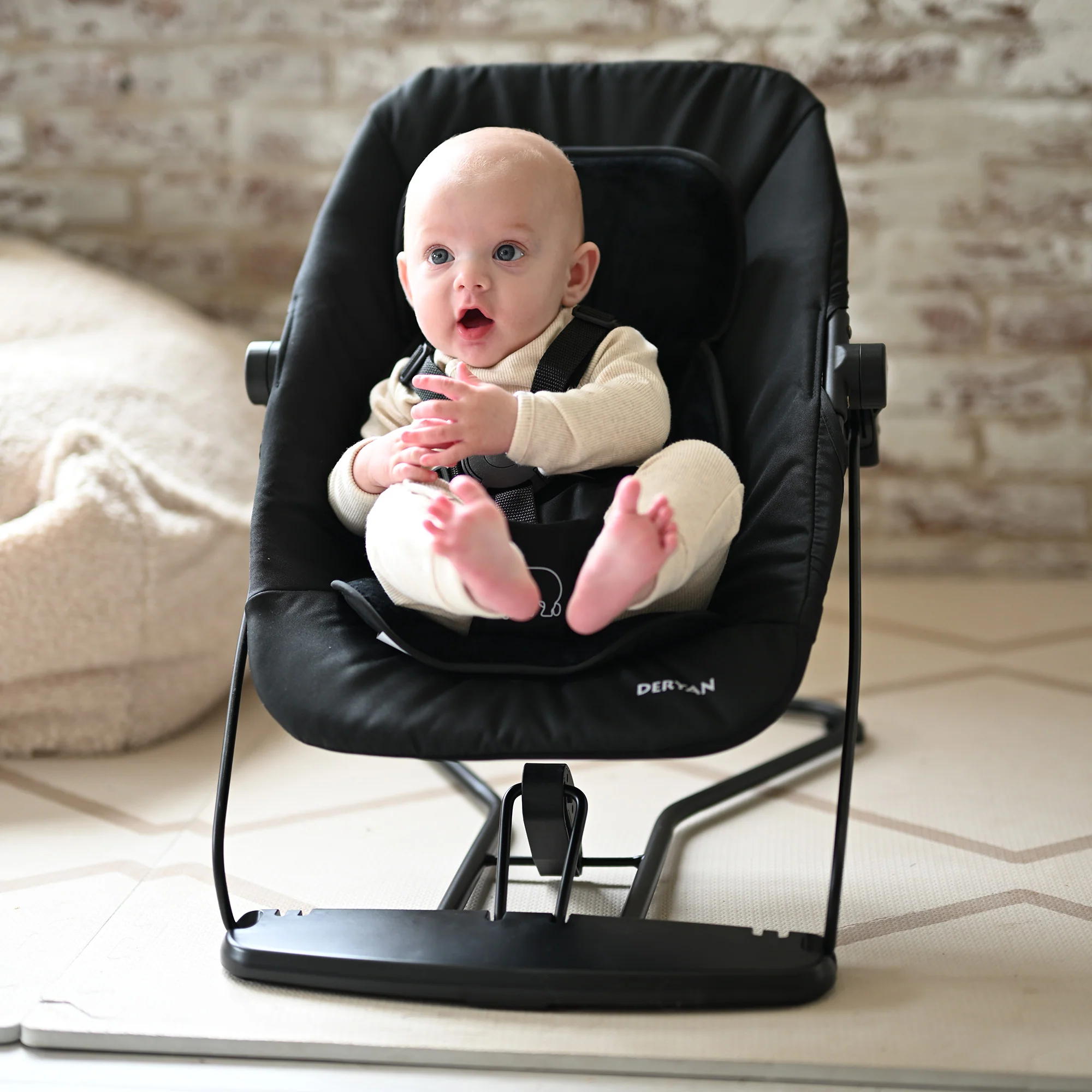 Curve Highchair Set Complete - zawiera leżaczek i poduszkę - czarny - Image 8