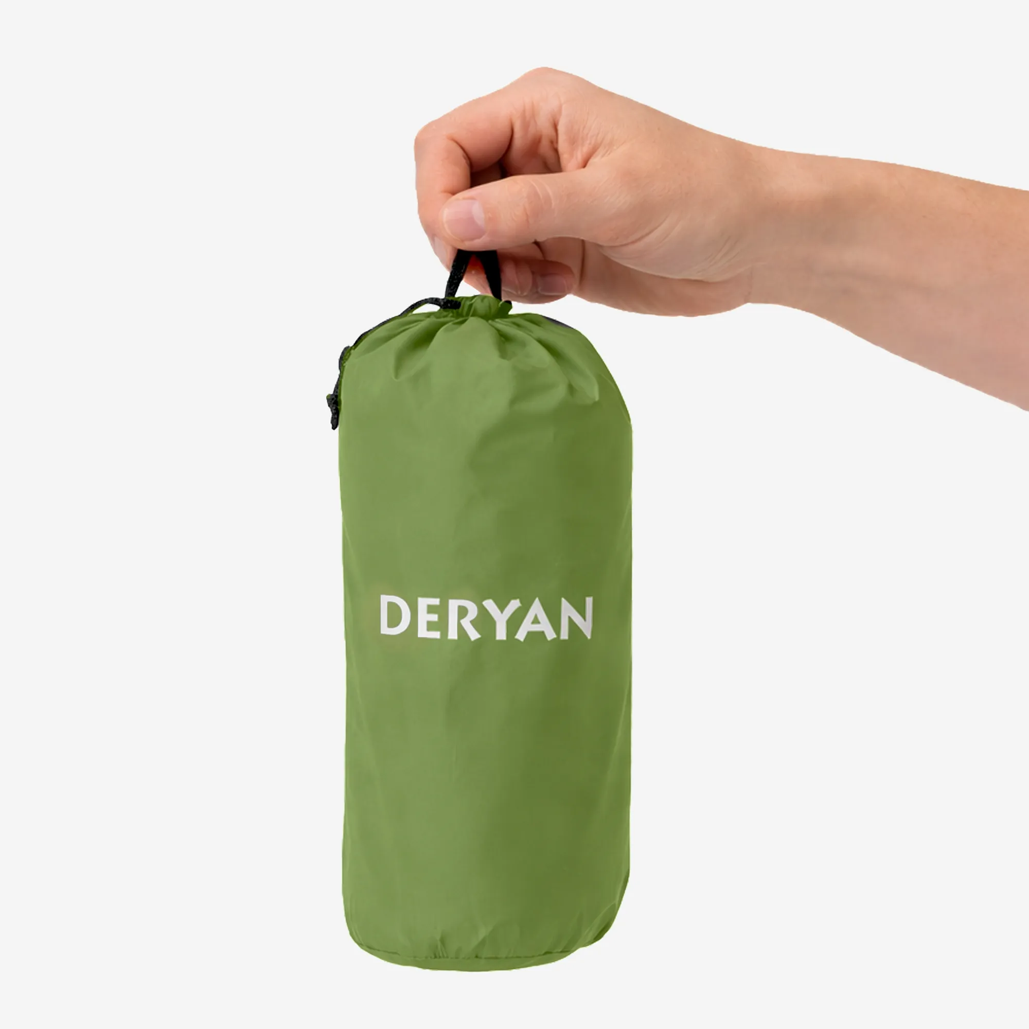Deryan Bed – materac dmuchany na kemping – w zestawie z torbą – zielony - Image 4