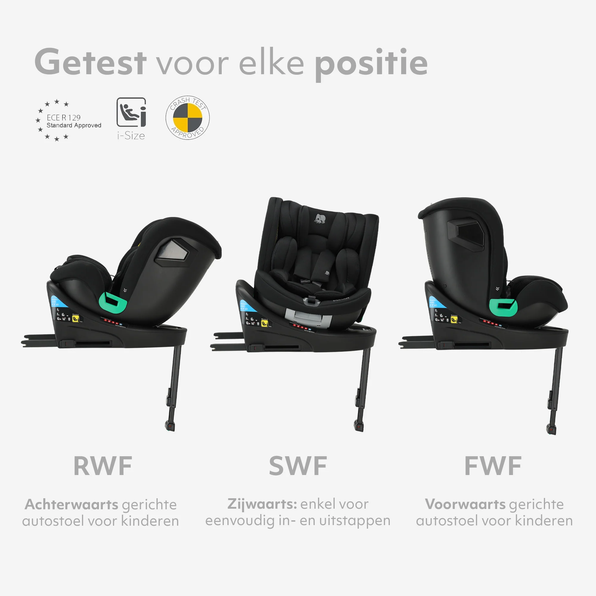 Fotelik samochodowy Chase Luxe i-Size – 0–36 kg – nóżka Isofix – obrót o 360 stopni – czarny - Image 8