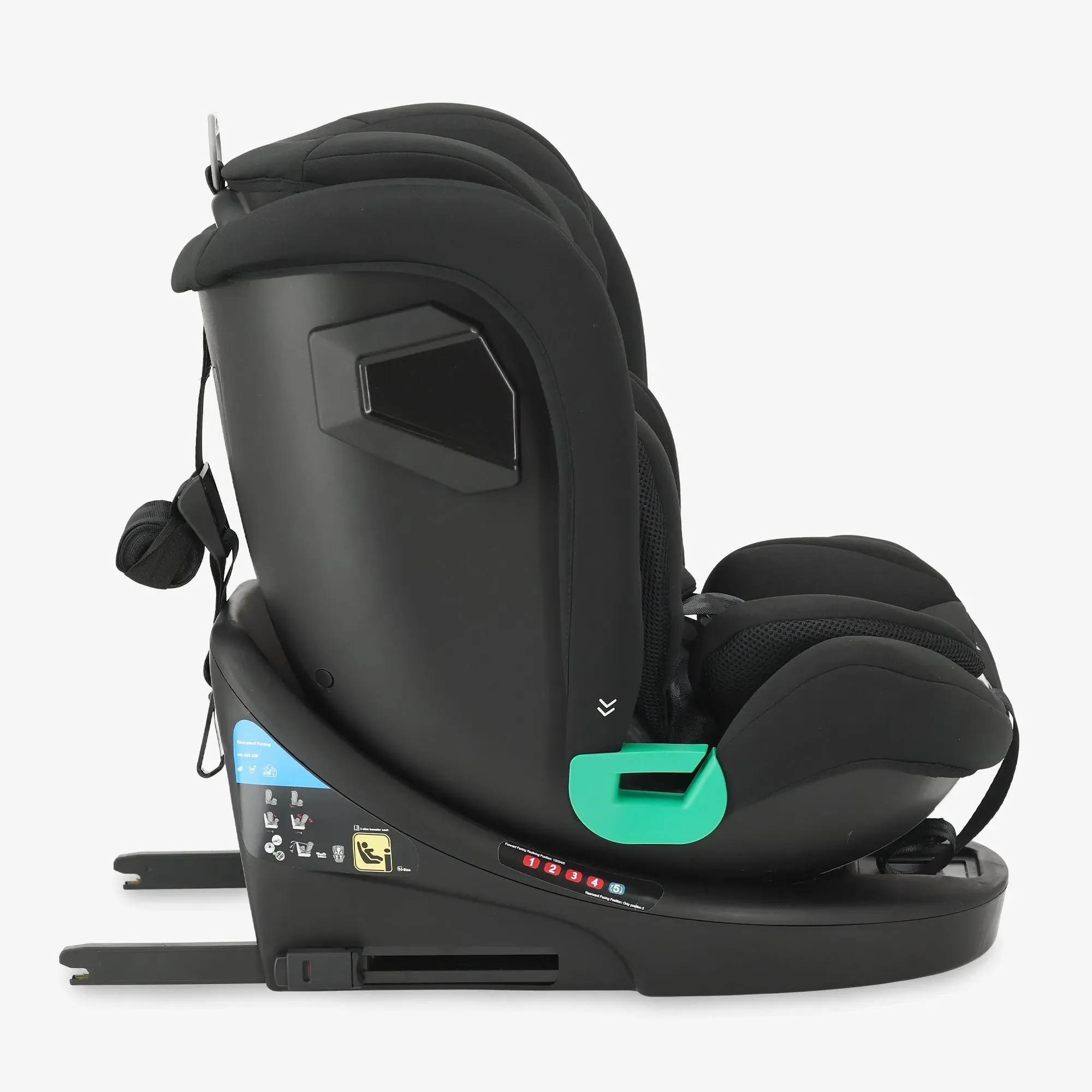 Fotelik samochodowy Colin Luxe I-size – Grupa 0-1-2-3 – Isofix – Obrotowy o 360° – Czarny - Image 10