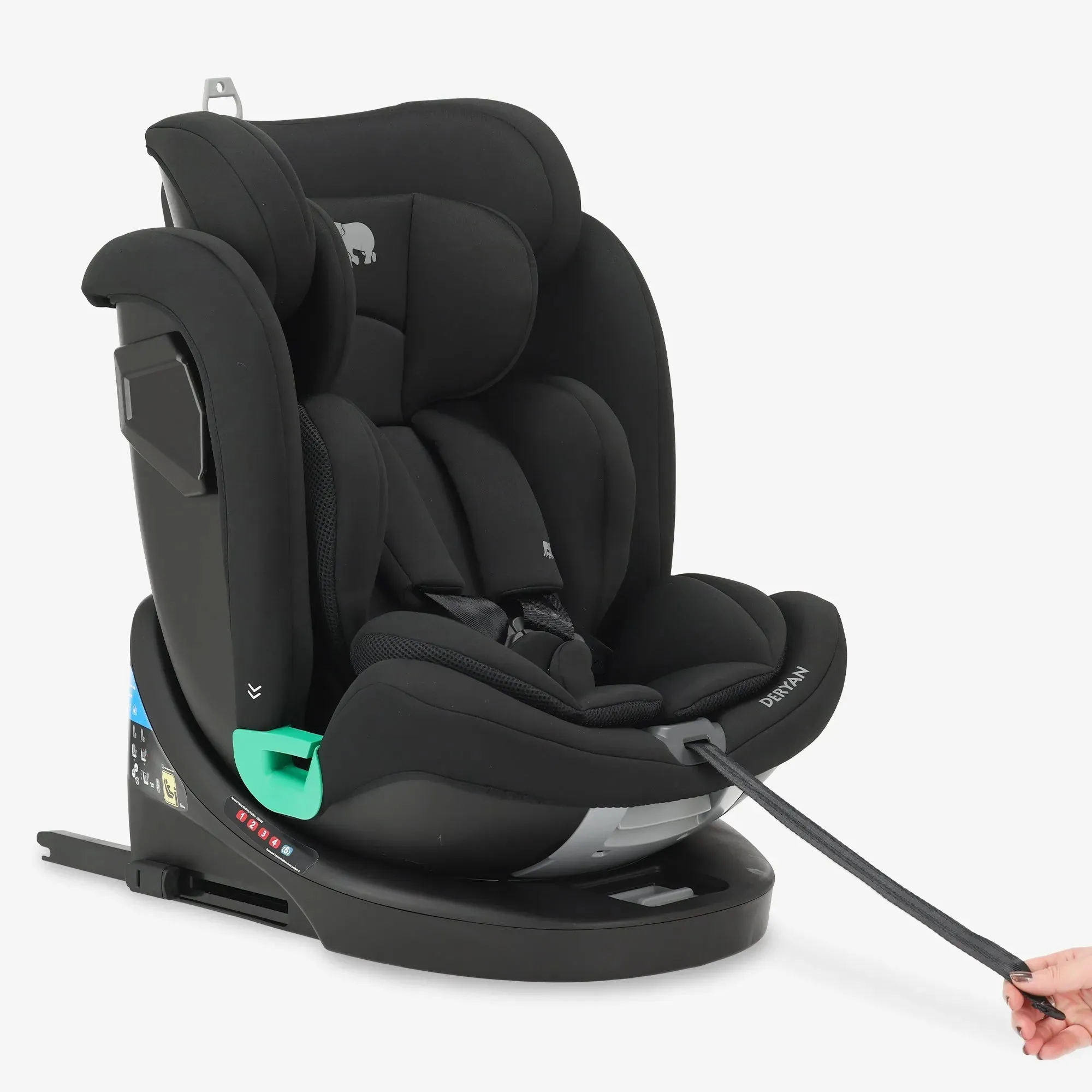 Fotelik samochodowy Colin Luxe I-size – Grupa 0-1-2-3 – Isofix – Obrotowy o 360° – Czarny - Image 11