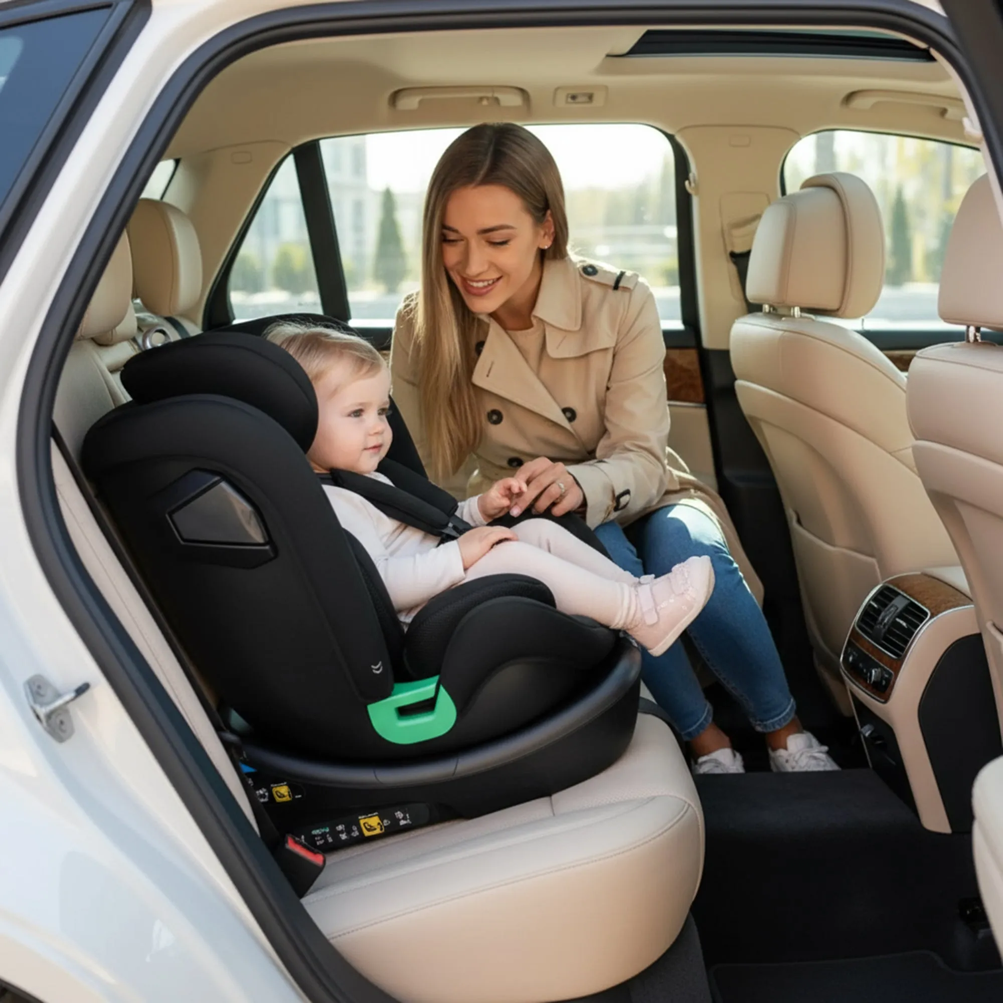 Fotelik samochodowy Colin Luxe I-size – Grupa 0-1-2-3 – Isofix – Obrotowy o 360° – Czarny - Image 3