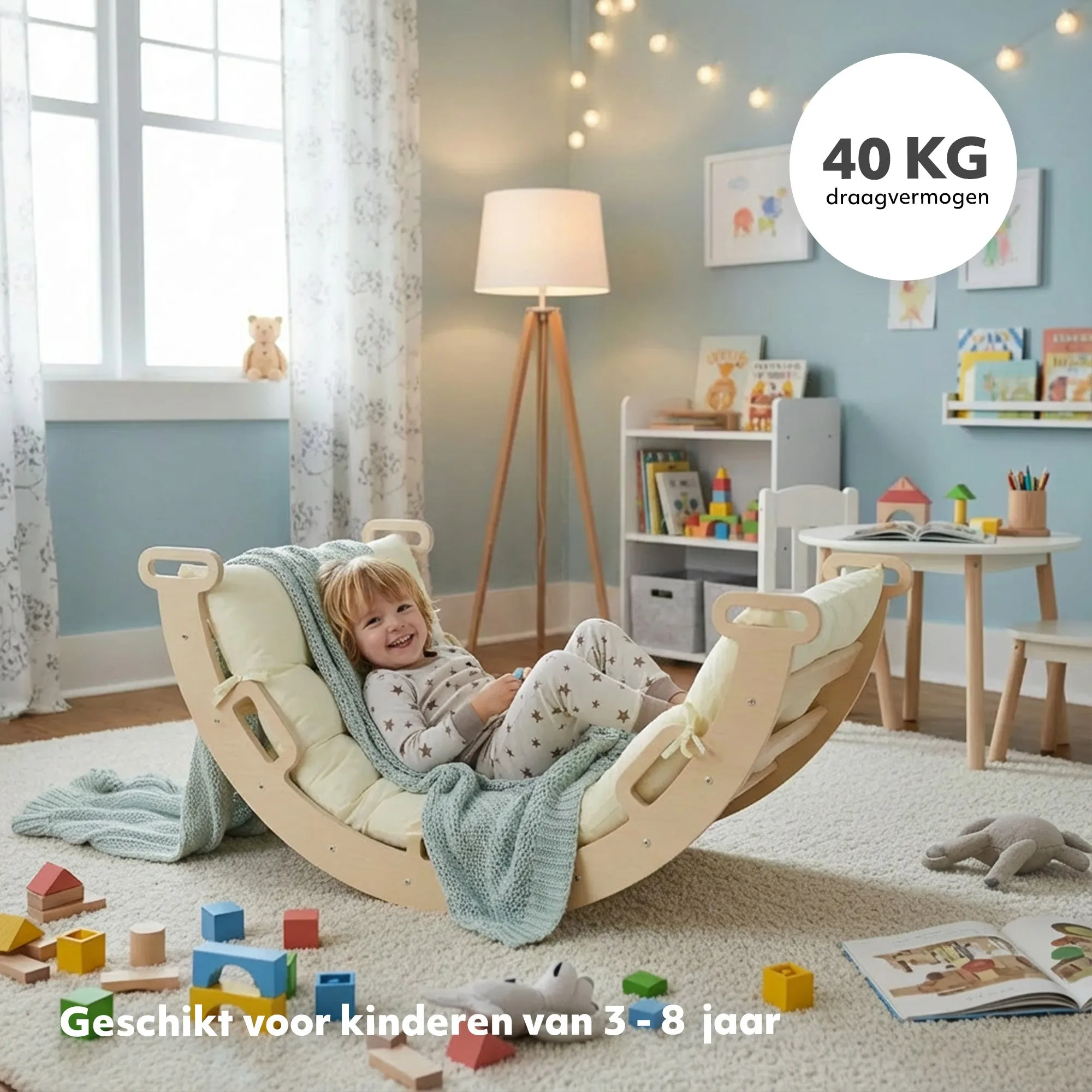 Luksusowy drewniany łuk wspinaczkowy z poduszką - Image 7