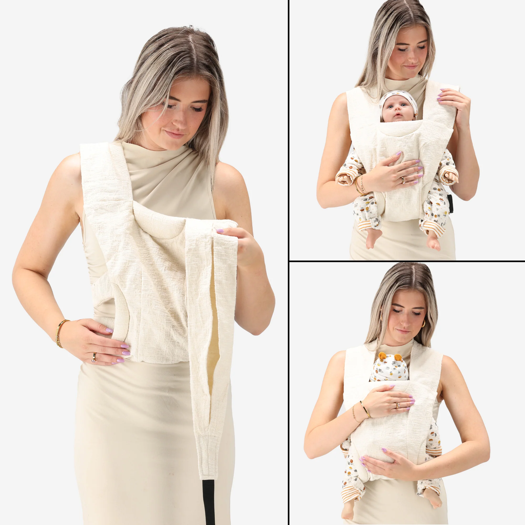 Nosidełko Nova Soft Knit Cream - Image 7