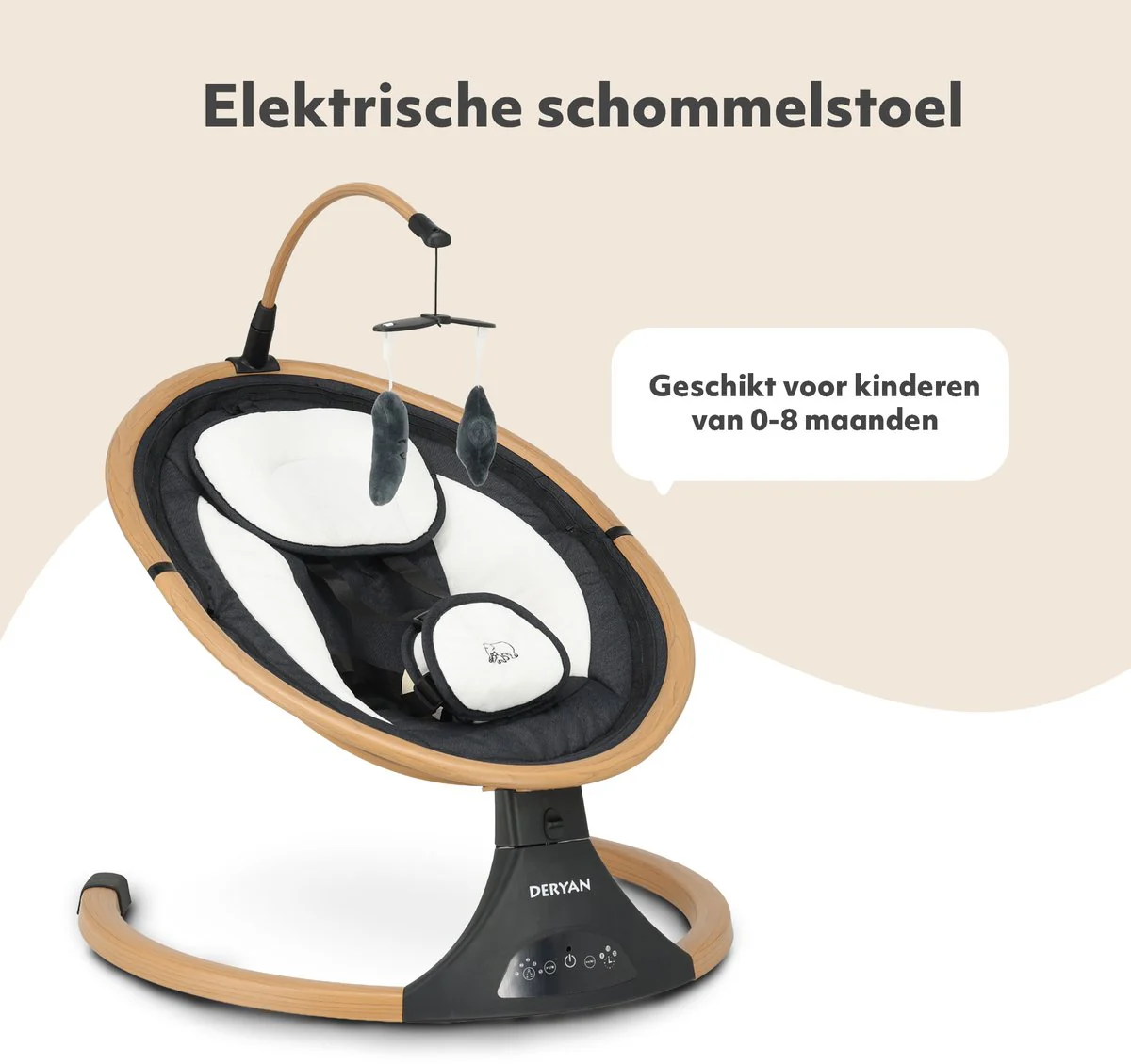 Elektryczny fotel bujany z drewna - Image 5