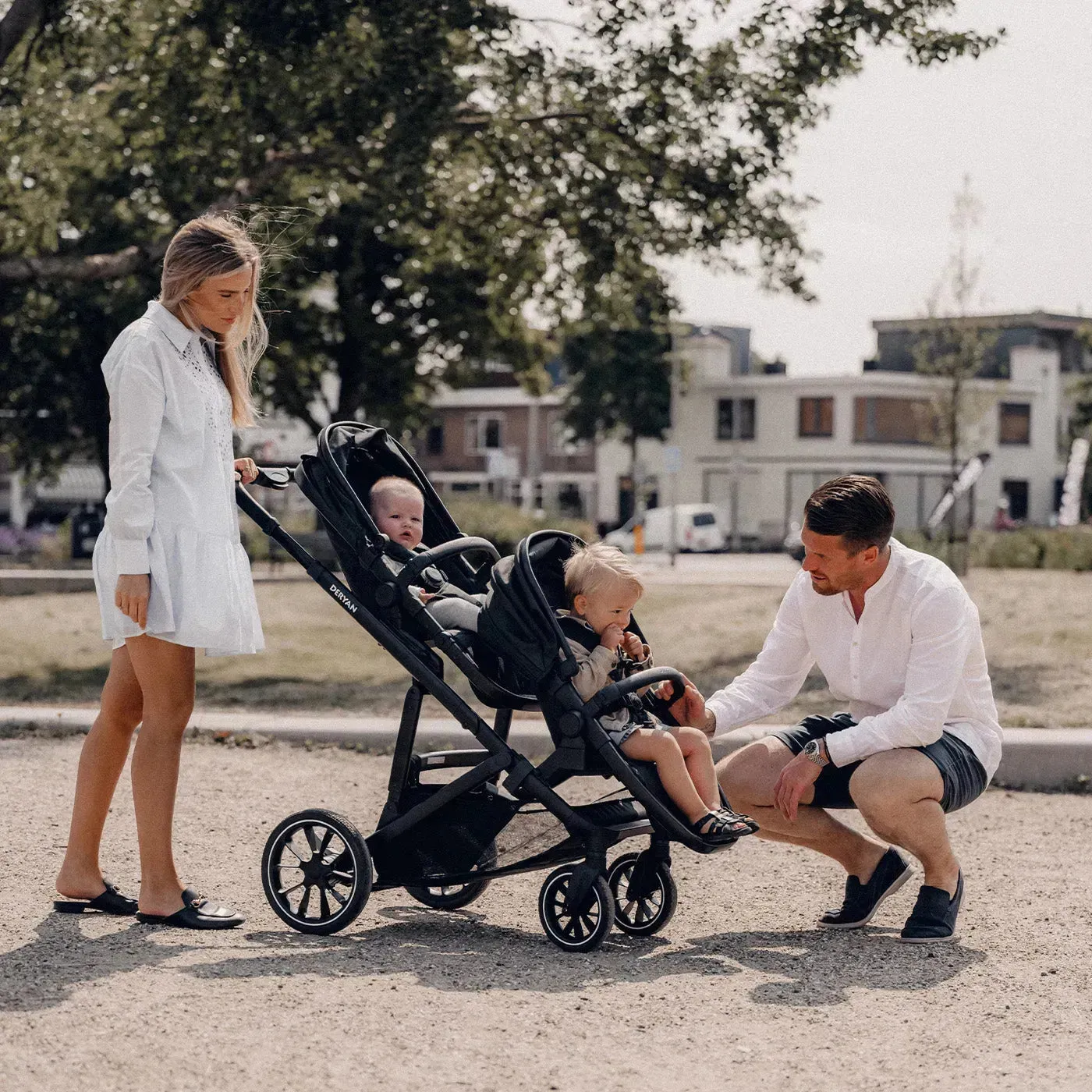 Wózek dziecięcy Evy² Duo, czarny, dwusiedzeniowy - Image 9