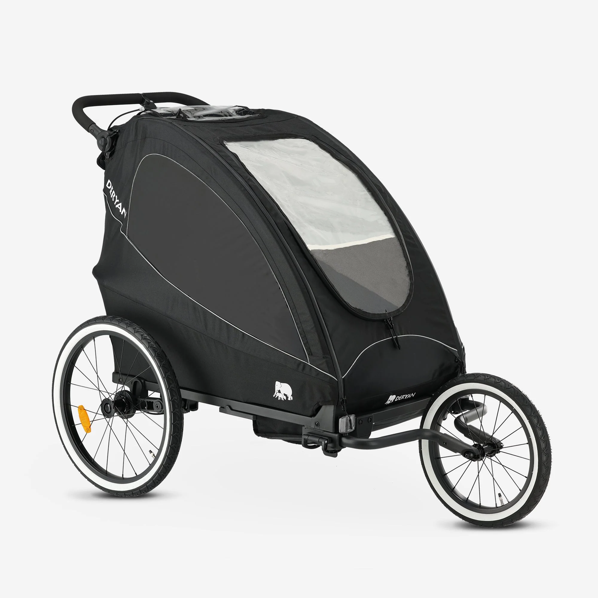 Luksusowy wózek rowerowy – wózek rowerowy, spacerówka i wózek do biegania – czarny - Image 15