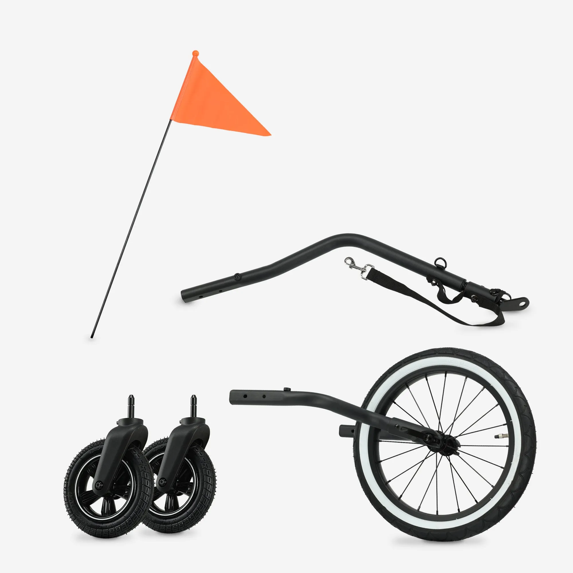 Luksusowy wózek rowerowy – wózek rowerowy, spacerówka i wózek do biegania – czarny - Image 16