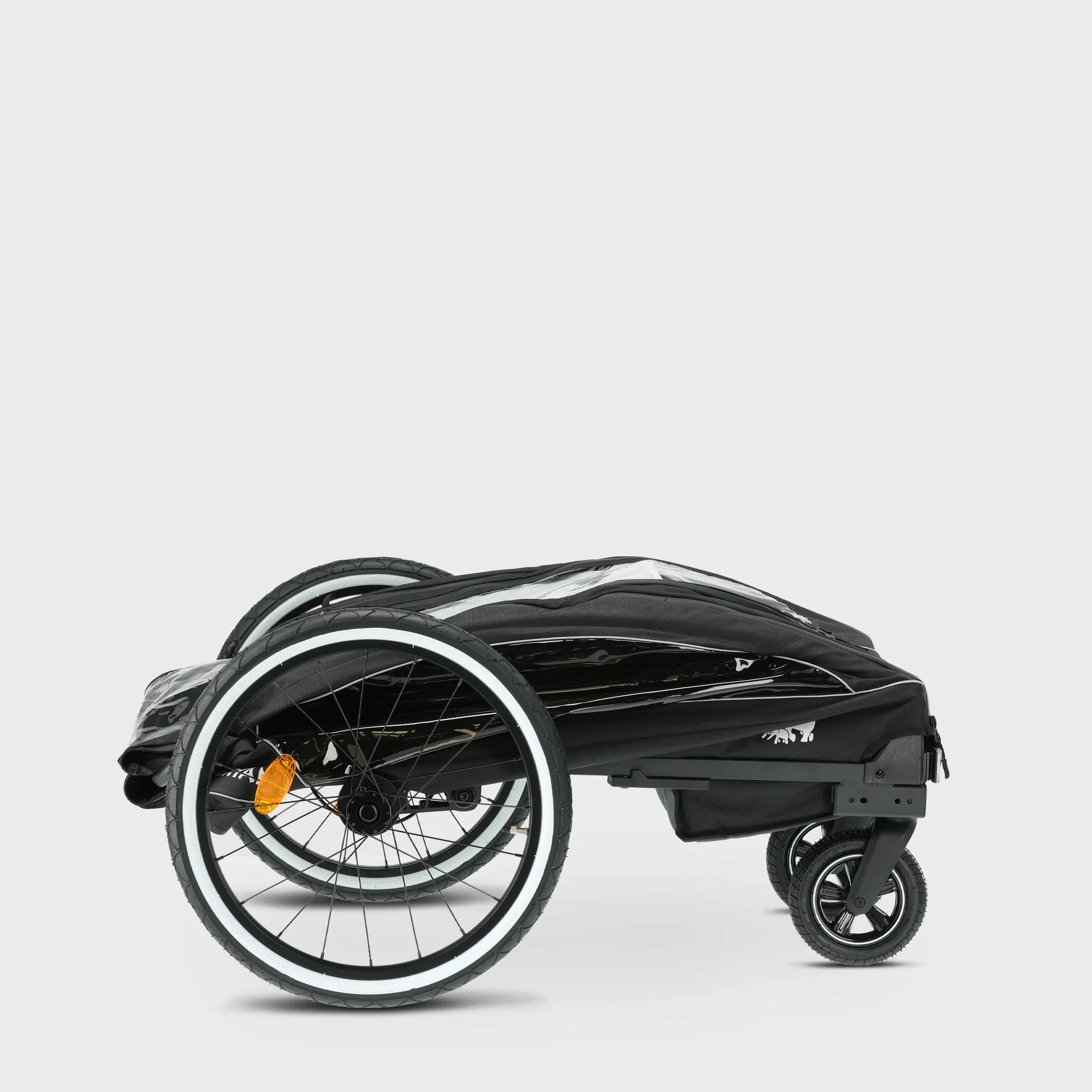 Luksusowy wózek rowerowy – wózek rowerowy, spacerówka i wózek do biegania – czarny - Image 17