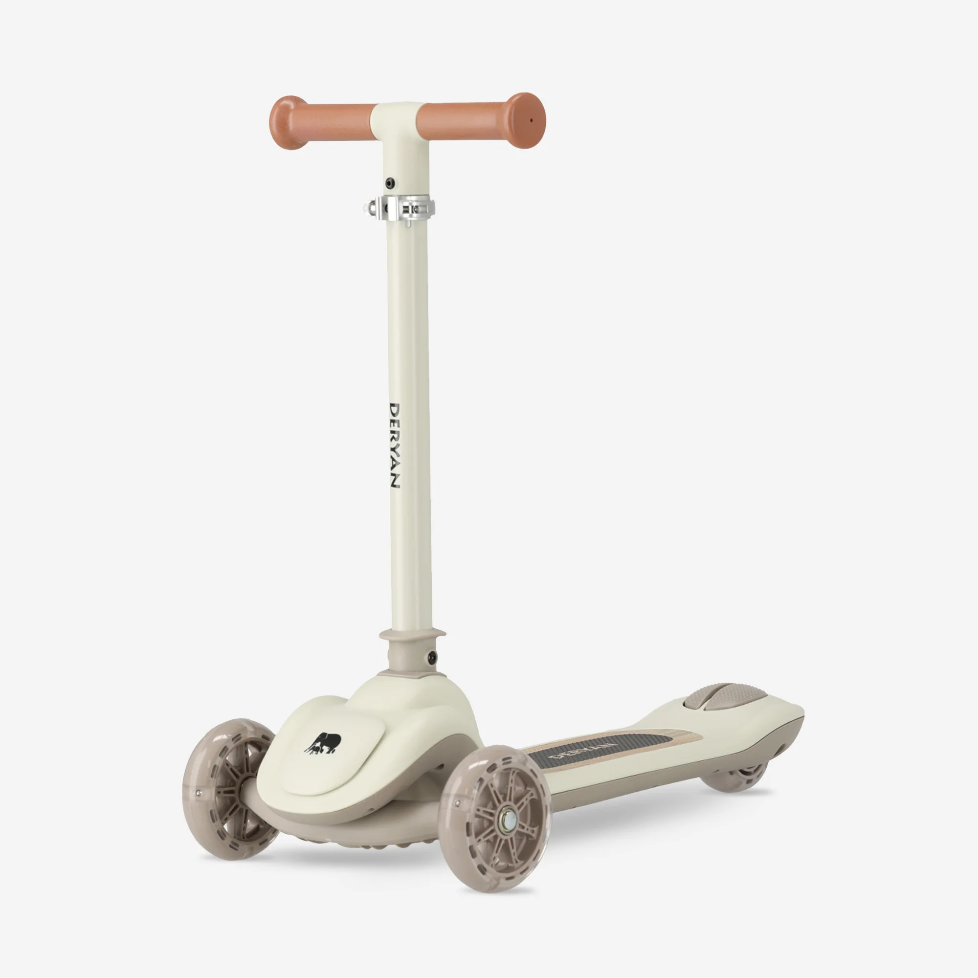 Hulajnoga Harvey Kids 3 koła - grupa wiekowa 3+ - maks. 50 kg - światła LED w kołach - regulowana wysokość 65-70-75-80 cm - szary
