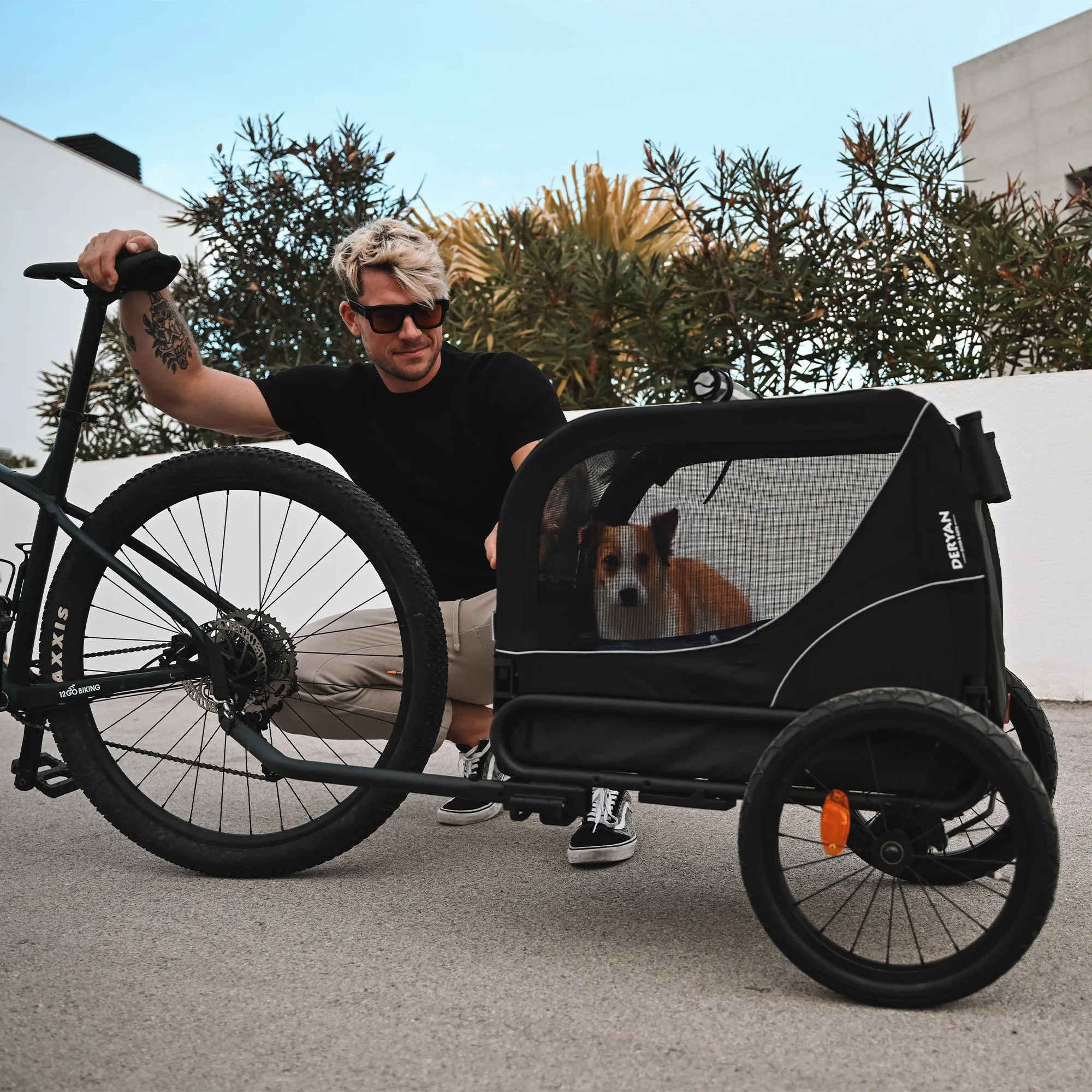 Przyczepka rowerowa dla psa 2 w 1 - składana - do 20 kg - odpowiednia do rowerów elektrycznych - Image 11