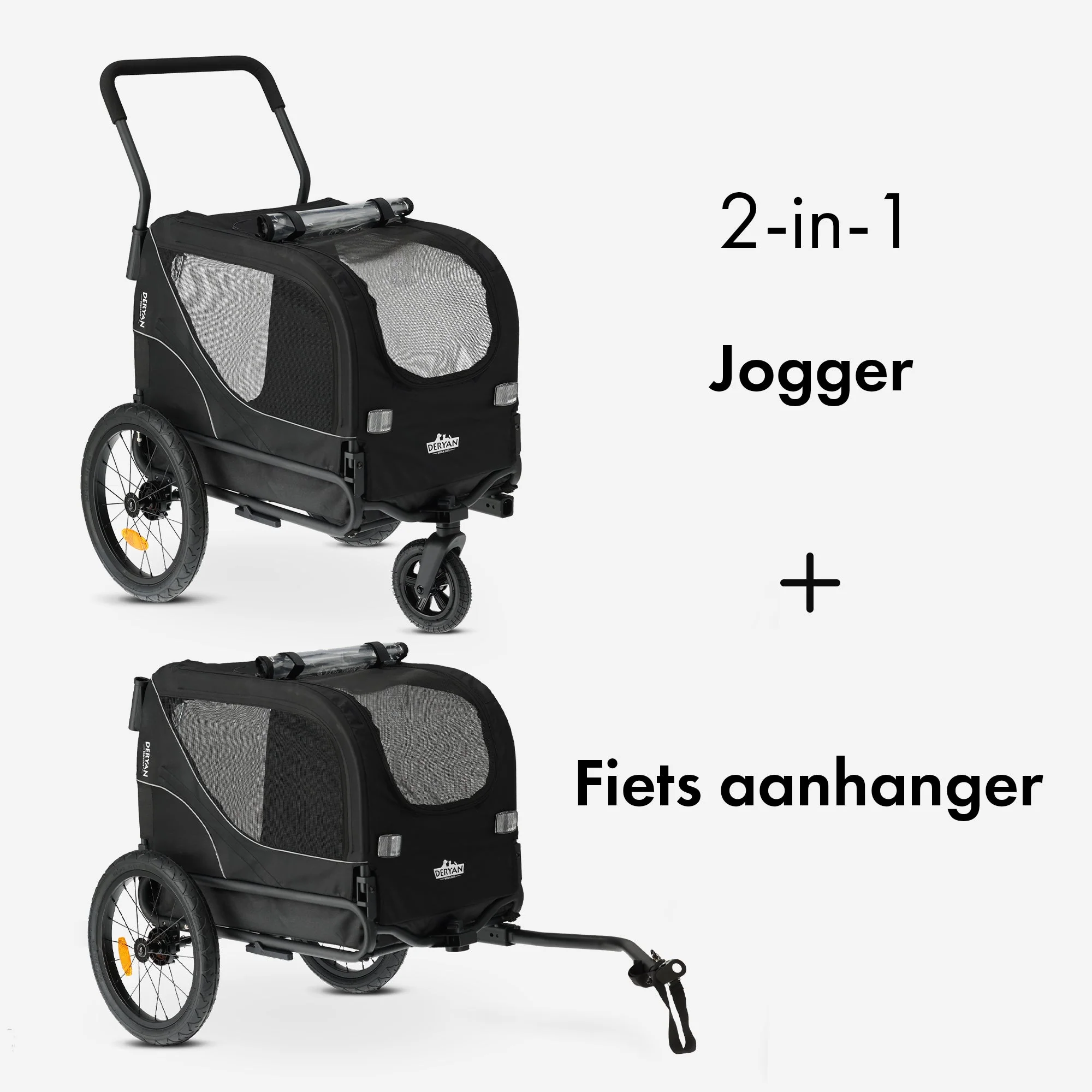 Przyczepka rowerowa dla psa 2 w 1 - składana - do 20 kg - odpowiednia do rowerów elektrycznych - Image 9