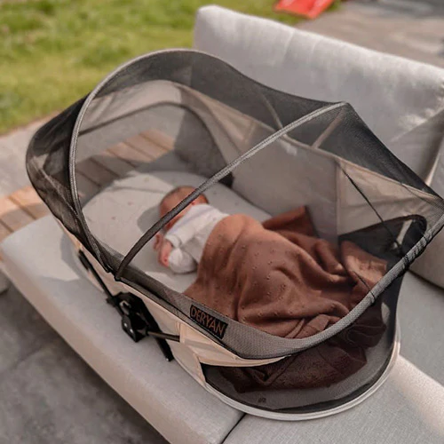 Łóżeczko turystyczne Infant Deluxe BabyBox – kremowe - Image 5