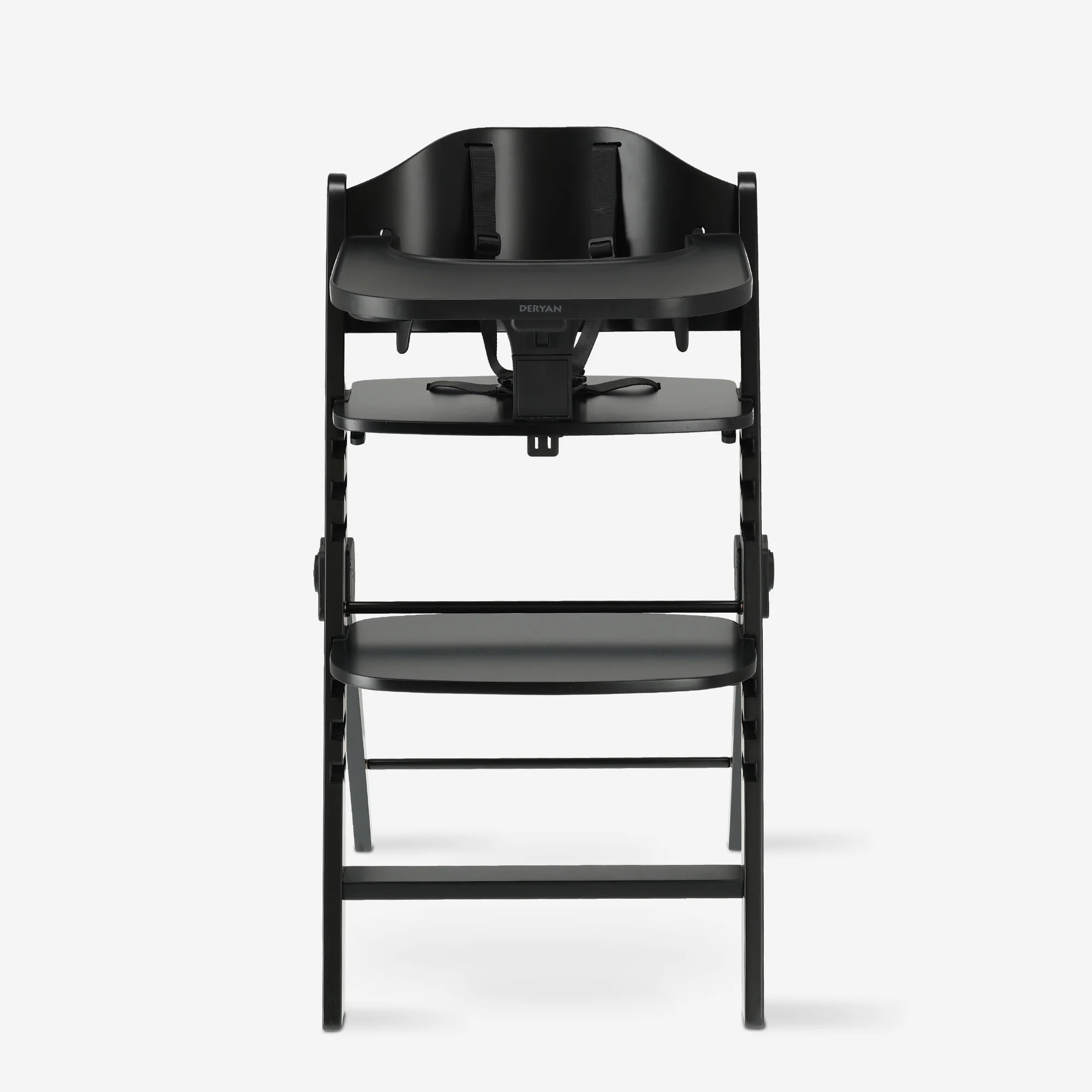 Odin Luxury Wooden Growing Chair High Chair with Bouncer - Zawiera tacę do jedzenia - Regulowane krzesełko do karmienia - Czarne - Image 10
