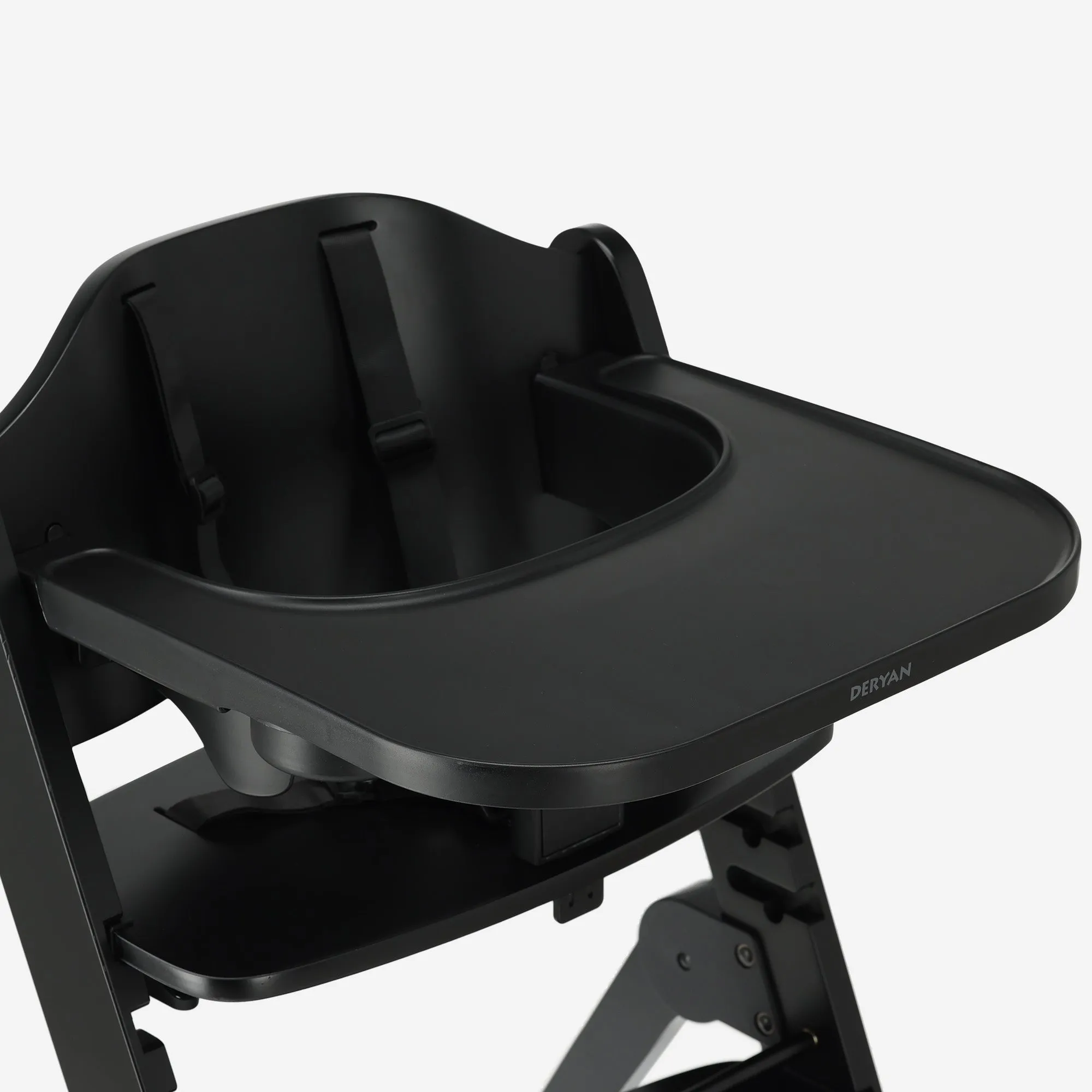 Odin Luxury Wooden Growing Chair High Chair with Bouncer - Zawiera tacę do jedzenia - Regulowane krzesełko do karmienia - Czarne - Image 5