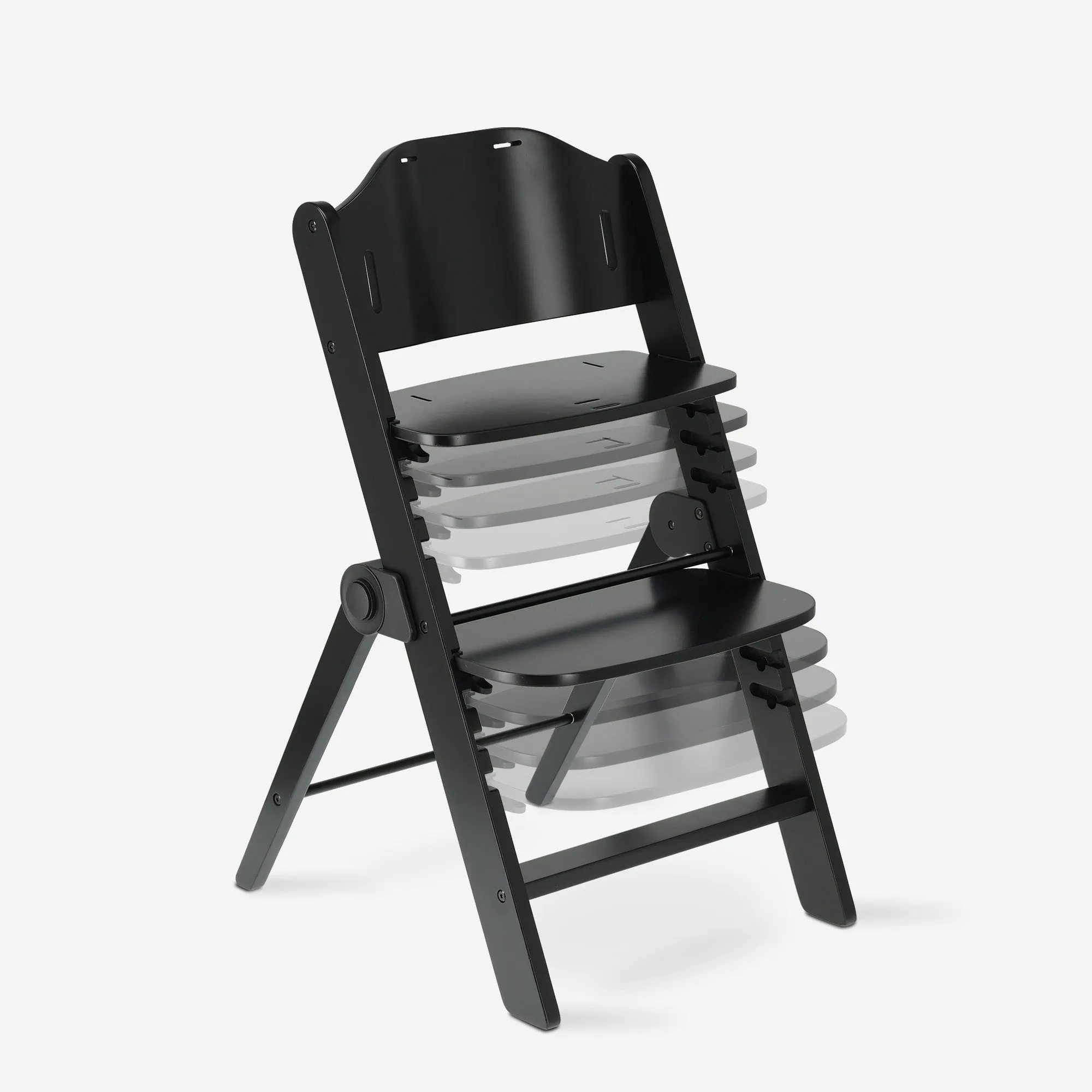 Odin Luxury Wooden Growing Chair High Chair with Bouncer - Zawiera tacę do jedzenia - Regulowane krzesełko do karmienia - Czarne - Image 9