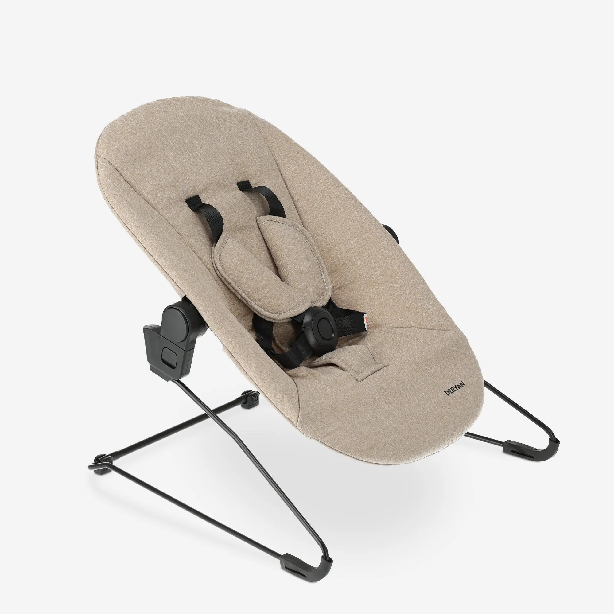 Odin Luxury Wooden Growing Chair Wysokie krzesełko do karmienia z leżaczkiem - zawiera tacę do jedzenia - regulowane wysokie krzesełko - Nougat - Image 16
