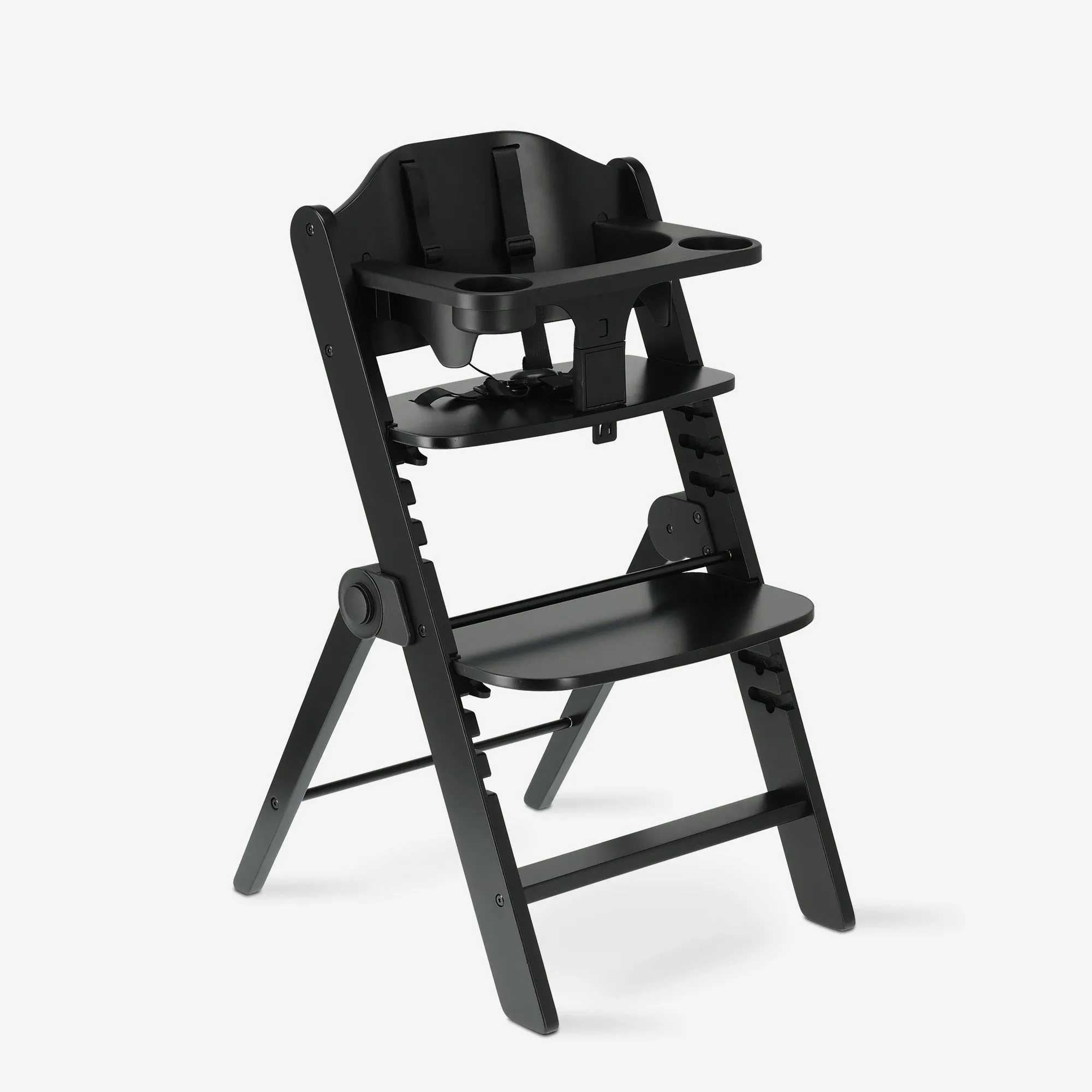 Odin Luxury Wooden Growing Chair Wysokie krzesełko do karmienia z leżaczkiem - zawiera tacę do jedzenia - regulowane wysokie krzesełko - Nougat - Image 5