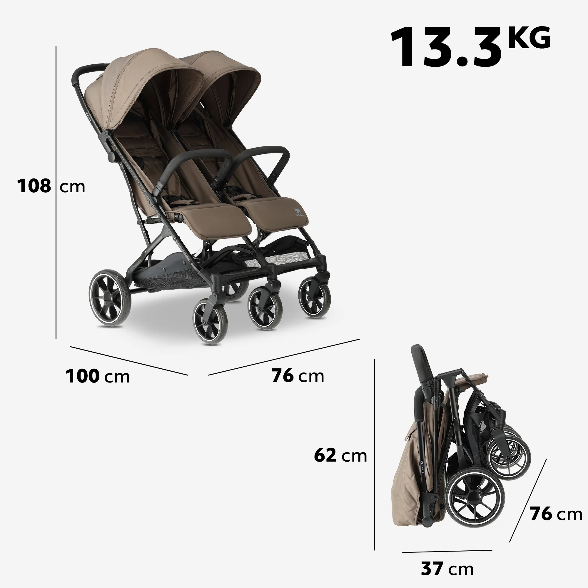 Rolo DuoBuggy X2 XL Hazel - Image 5