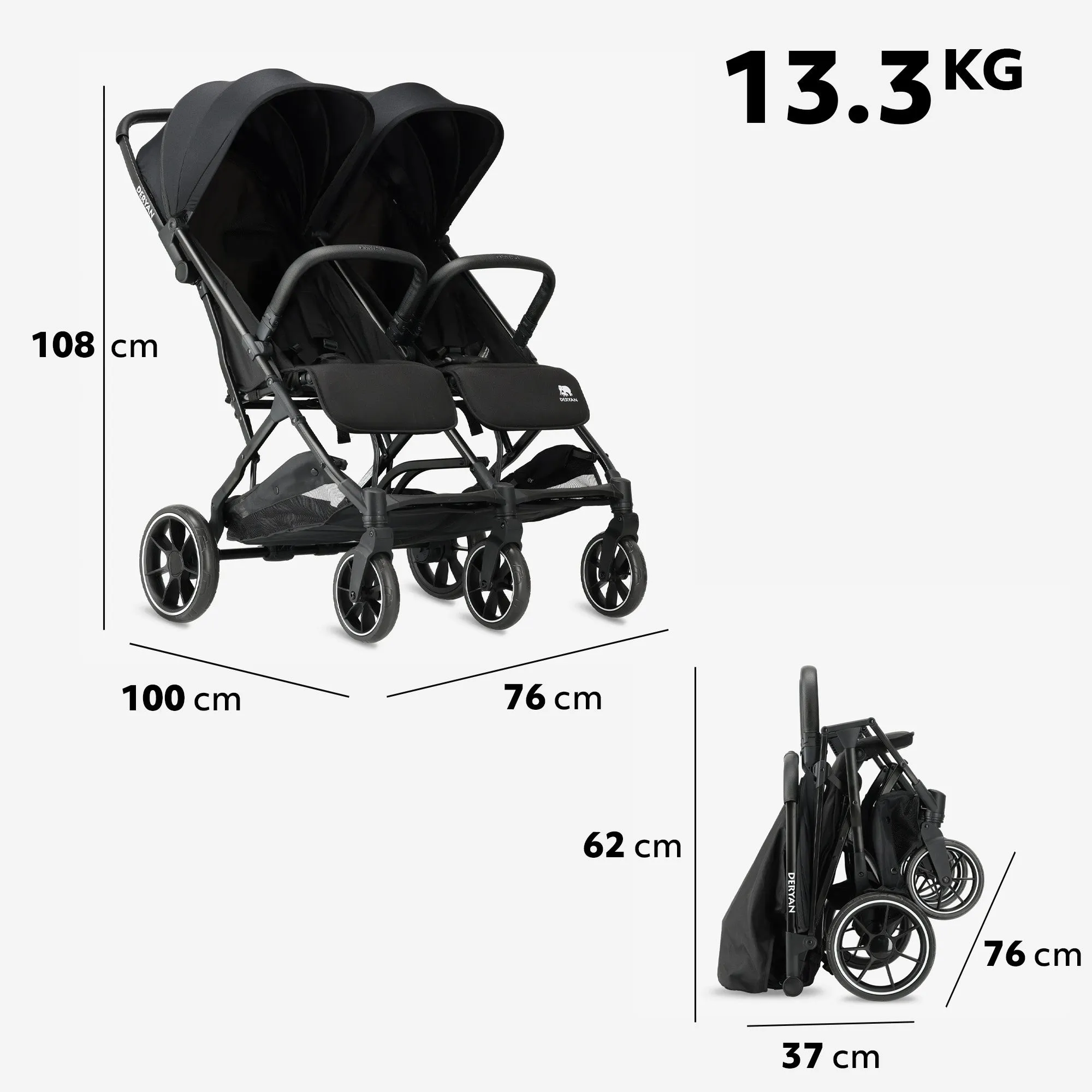 Rolo DuoBuggy X2 XL czarny - Image 8